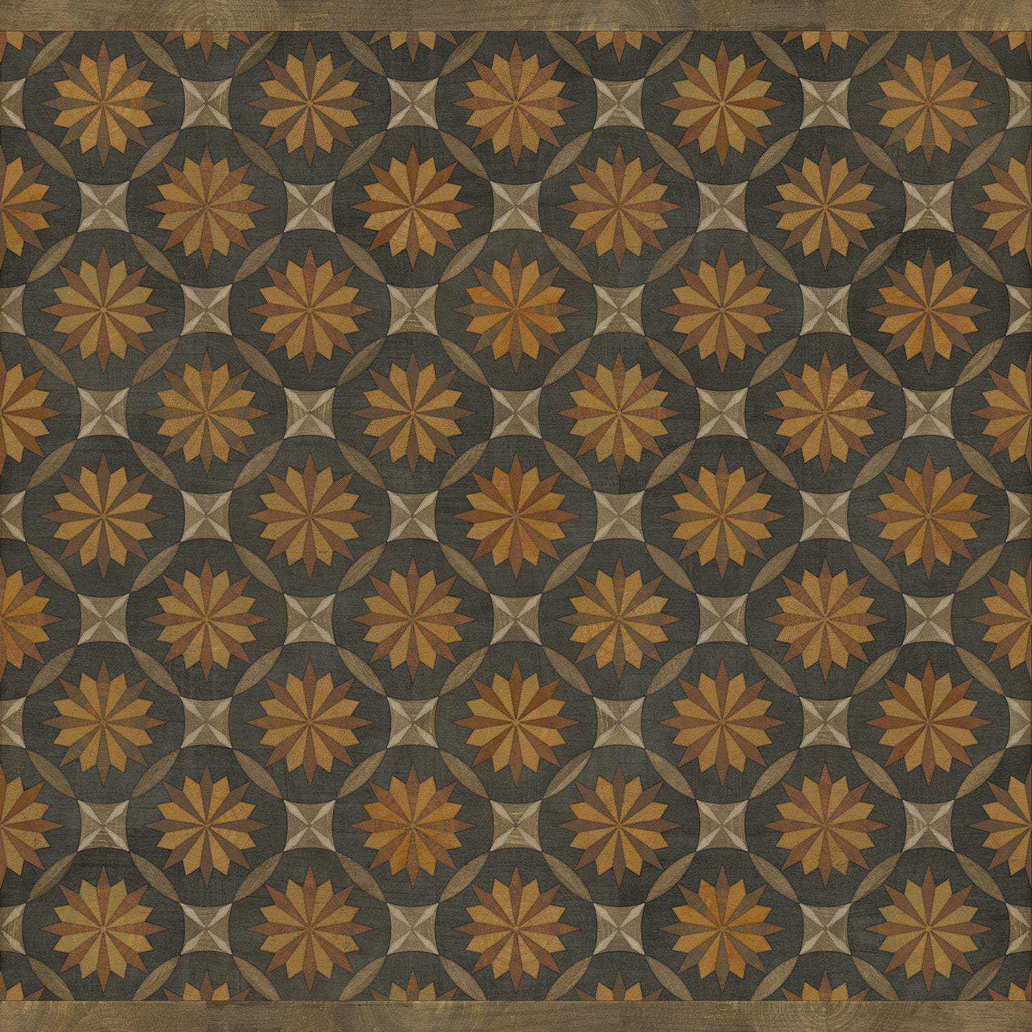 Artisanry - Roycrofter - As it Seems to Me 72x72 Vintage Vinyl Floorcloth