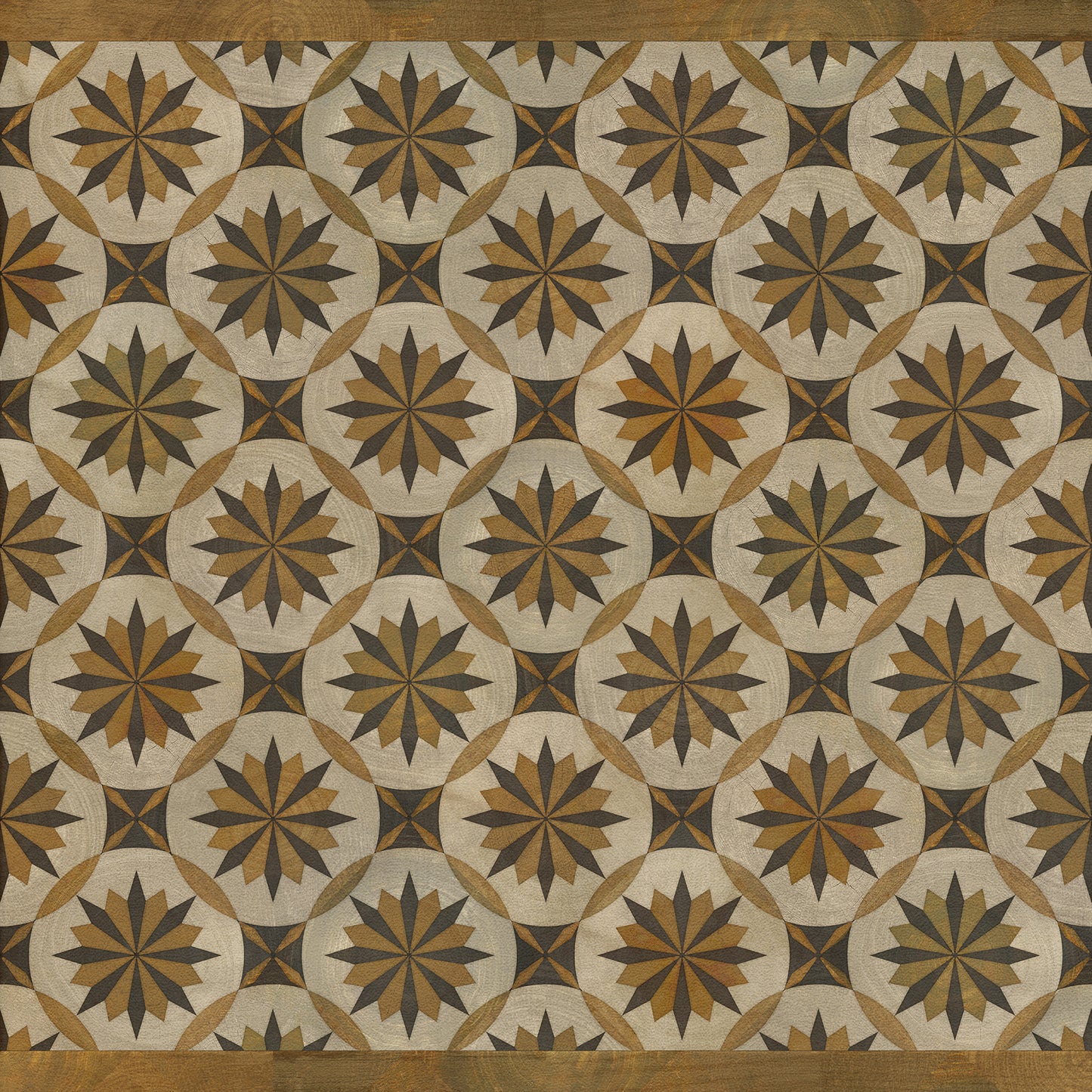 Artisanry - Roycrofter - Essay on Friendship 36x36 Vintage Vinyl Floorcloth