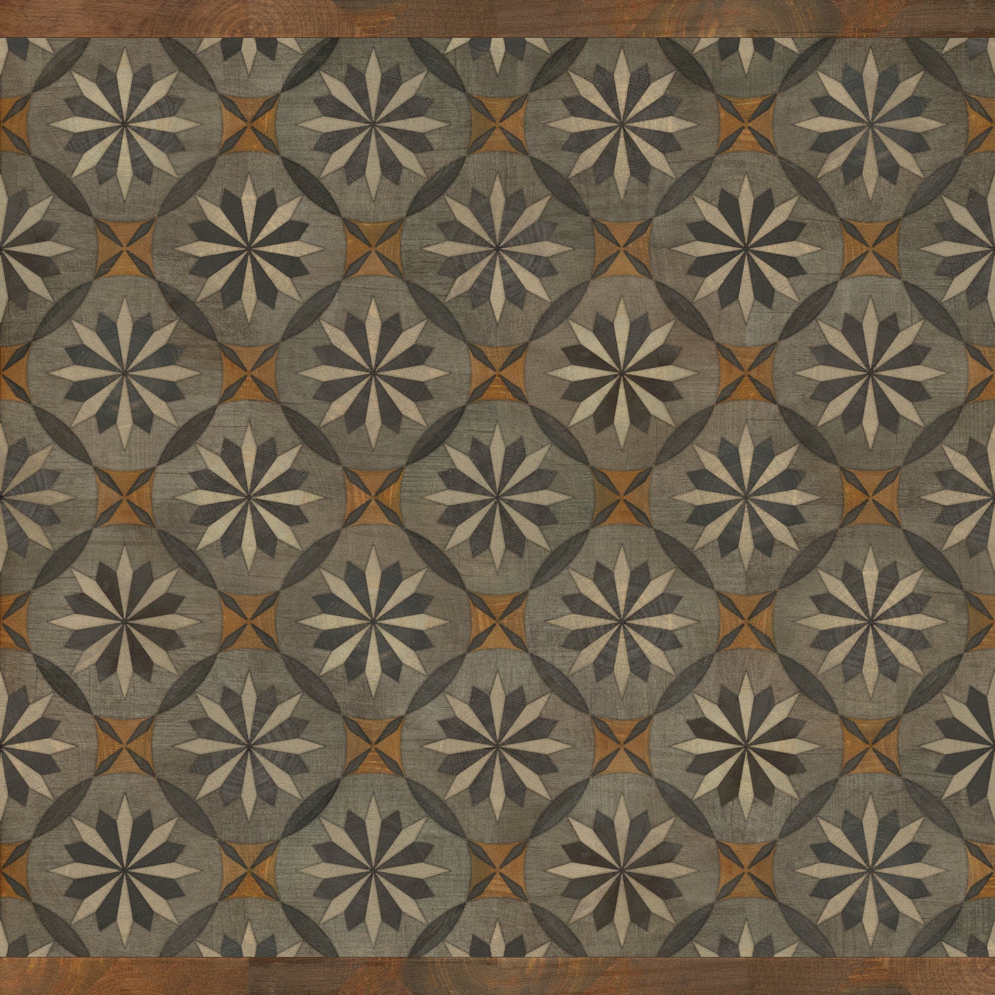 Artisanry - Roycrofter - The Intellectual Life 48x48 Vintage Vinyl Floorcloth