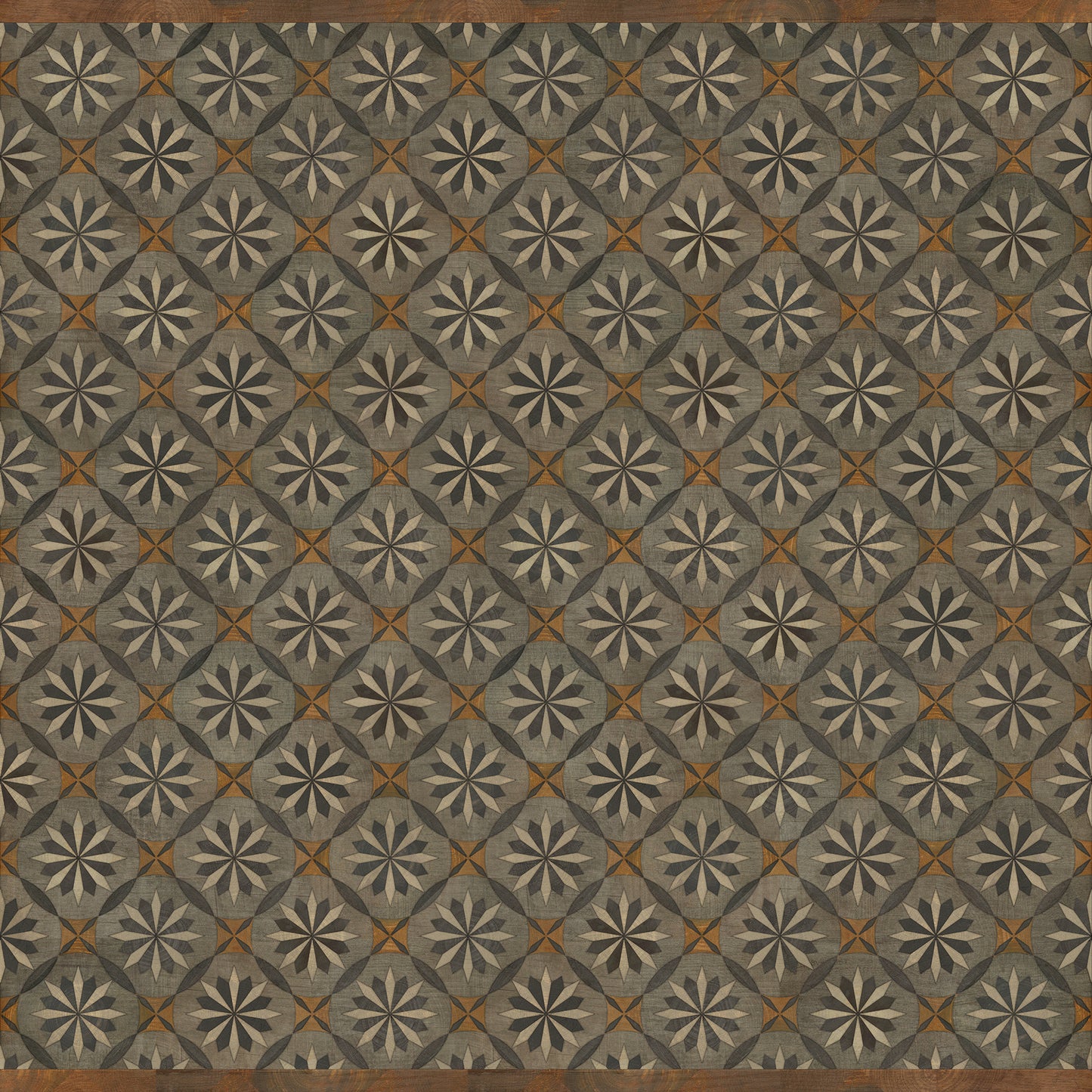 Artisanry - Roycrofter - The Intellectual Life 96x96 Vintage Vinyl Floorcloth