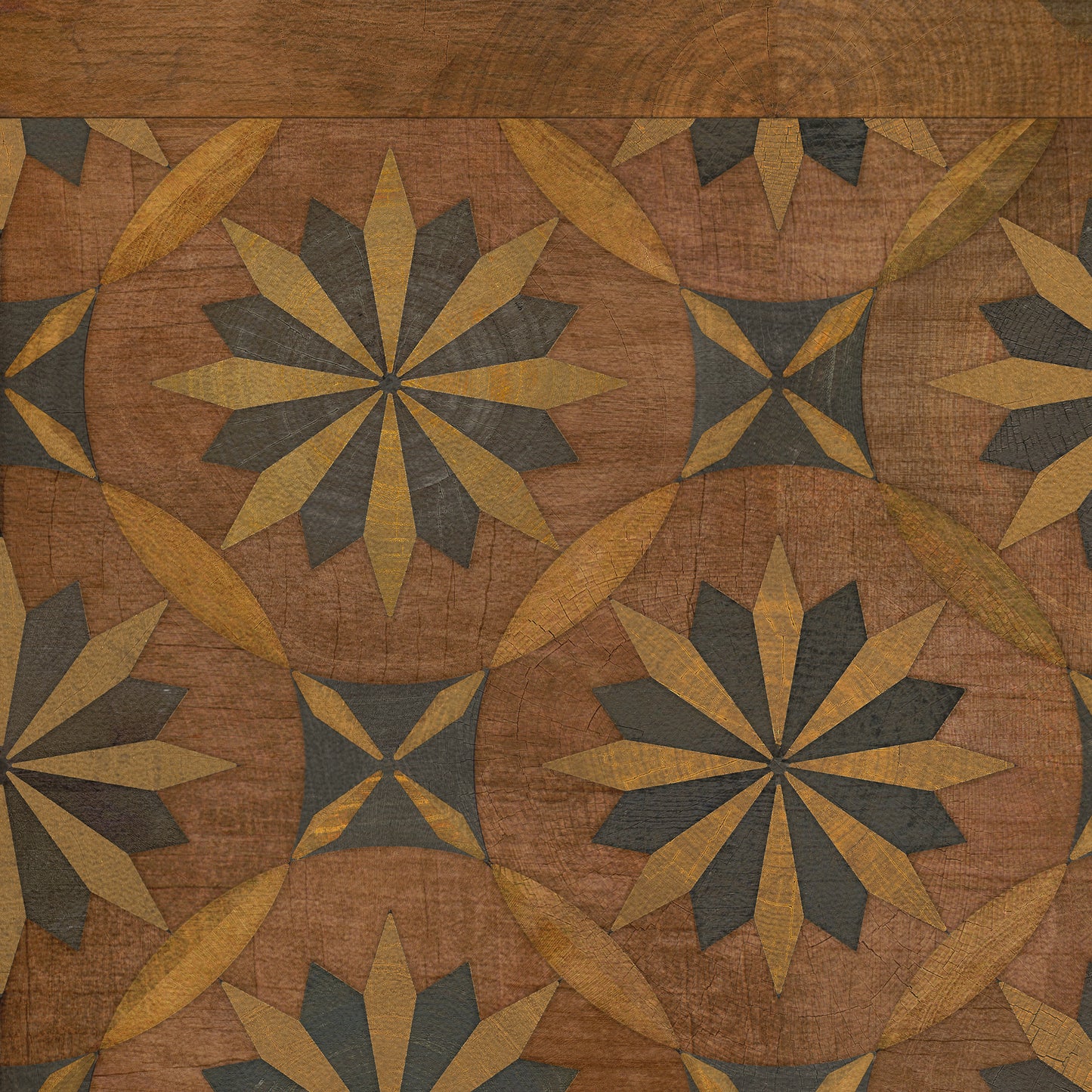 Artisanry - Roycrofter - Time and Chance 38x56 Vintage Vinyl Floorcloth