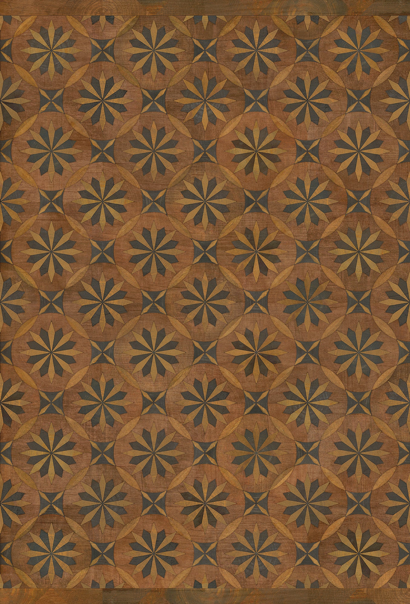 Artisanry - Roycrofter - Time and Chance 38x56 Vintage Vinyl Floorcloth