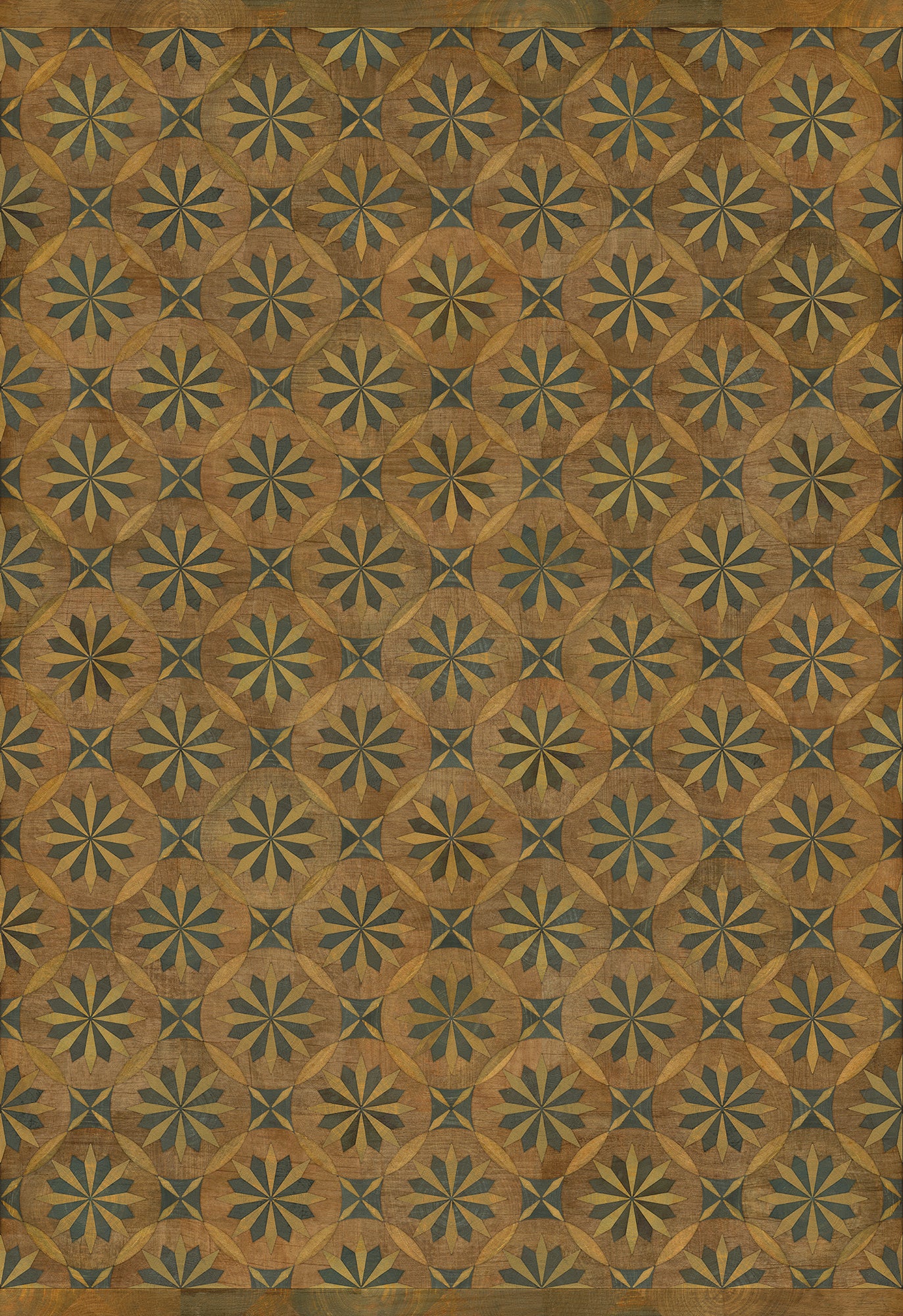Artisanry - Roycrofter - Time and Chance 70x102 Vintage Vinyl Floorcloth