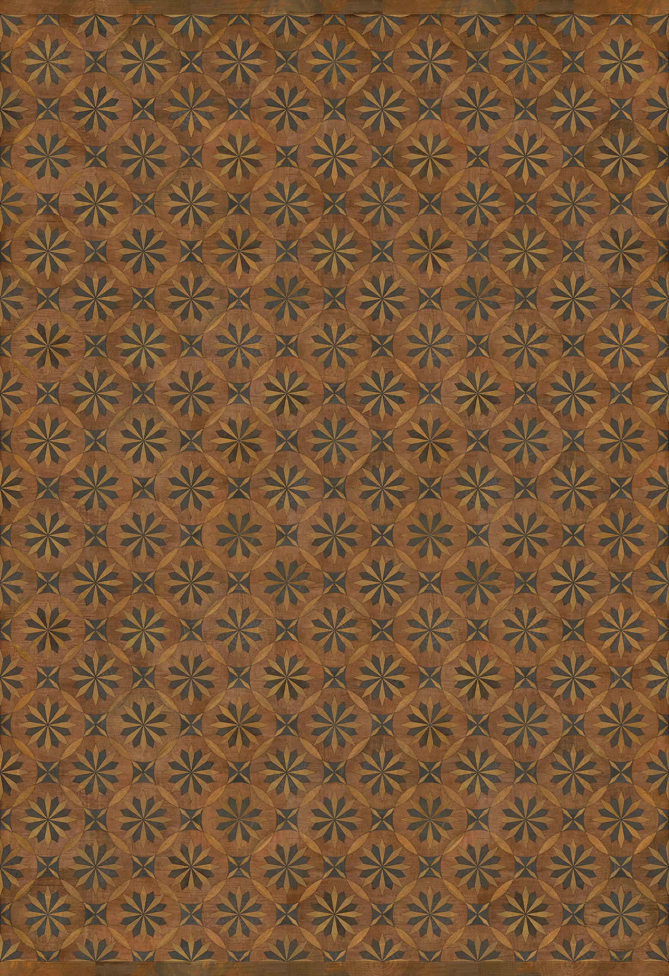 Artisanry - Roycrofter - Time and Chance 120x175 Vintage Vinyl Floorcloth