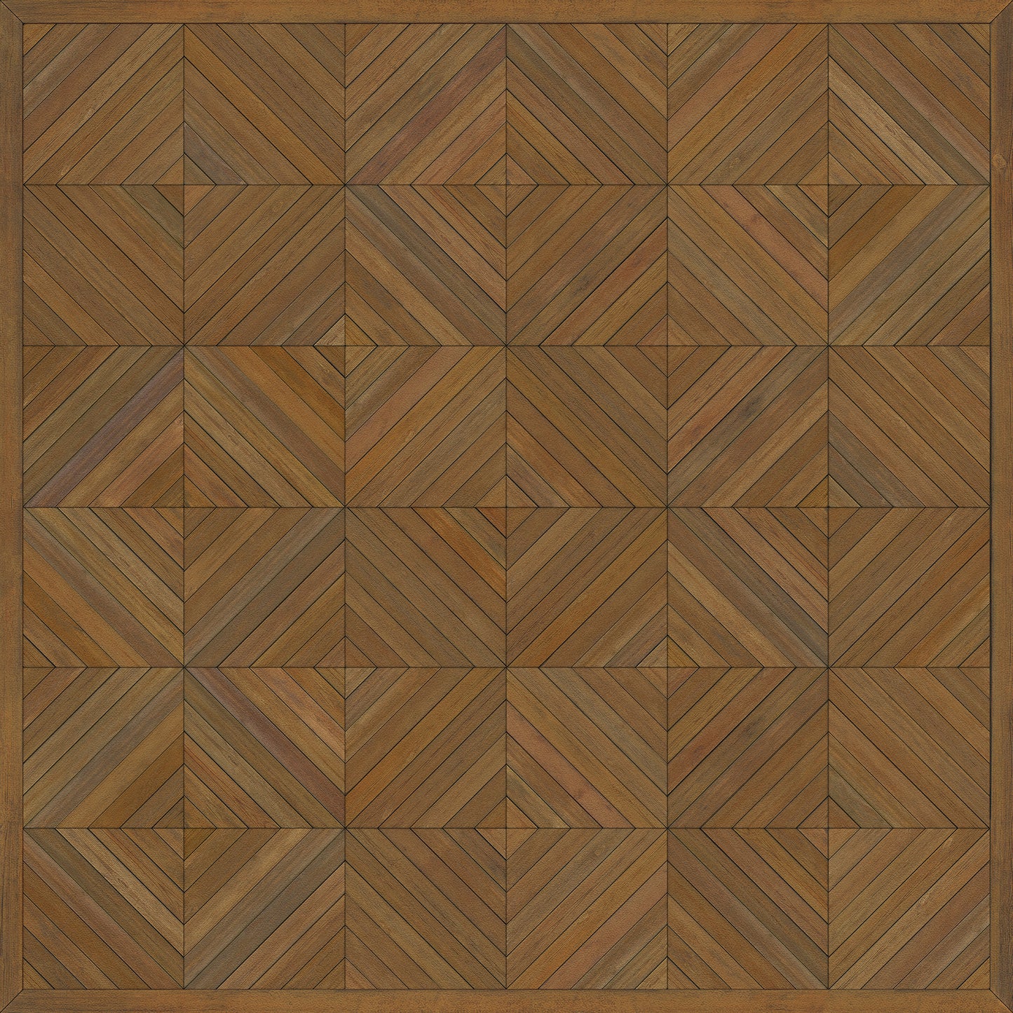 Artisanry - School of Thought - A Matter of Fact 48x48 Vintage Vinyl Floorcloth