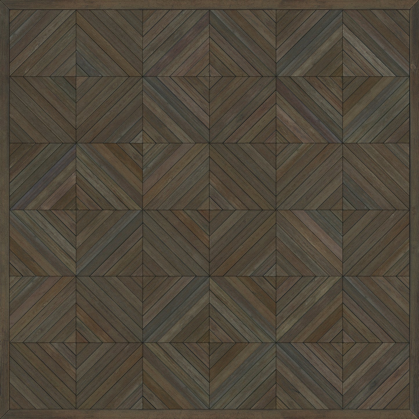 Artisanry - School of Thought - So to Speak 48x48 Vintage Vinyl Floorcloth