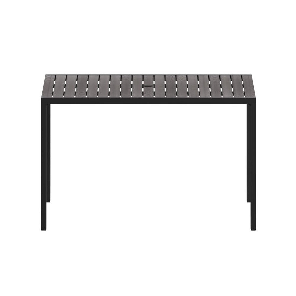 30x48 Gray Faux Teak Table