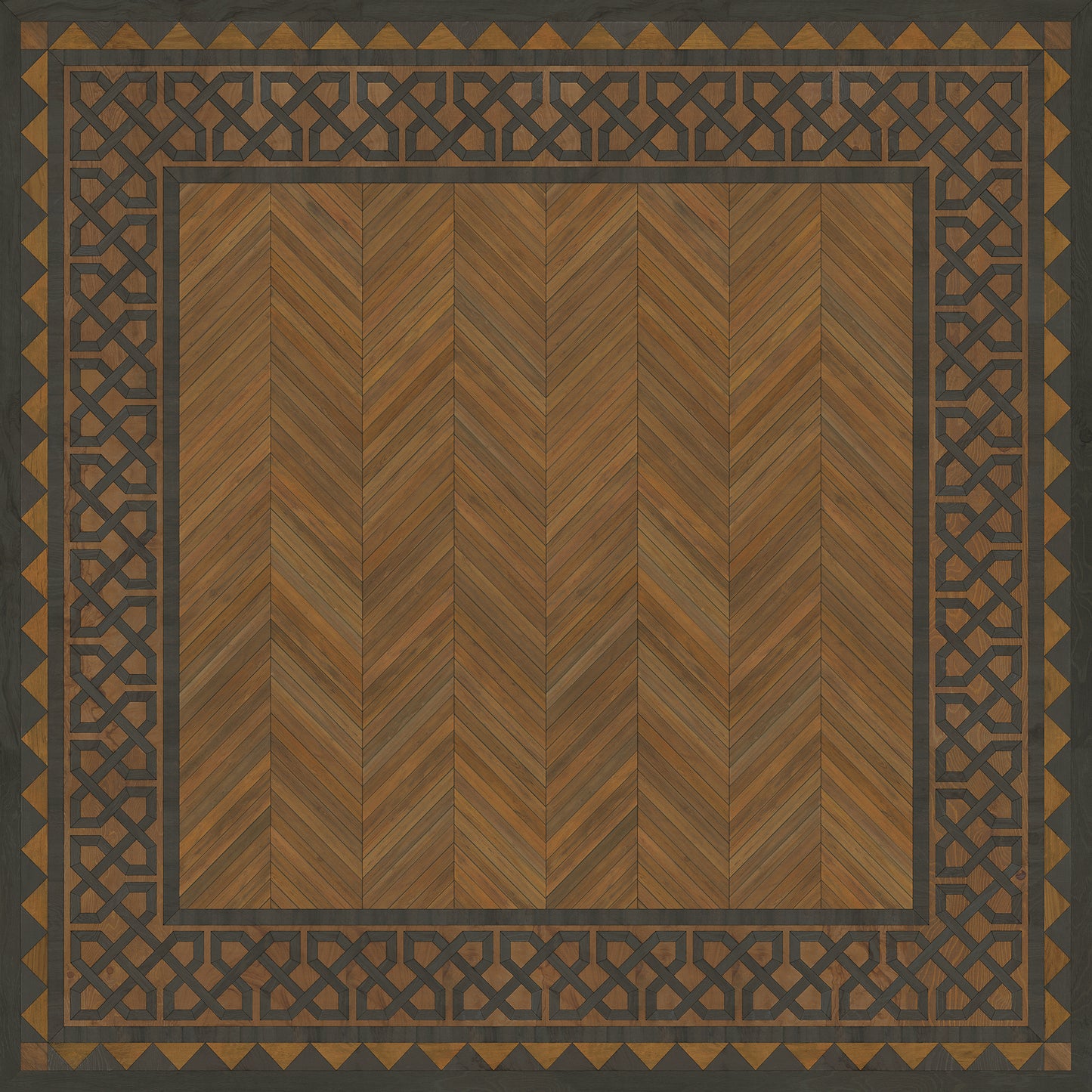 Artisanry - University - Cambridge 96x96 Vintage Vinyl Floorcloth
