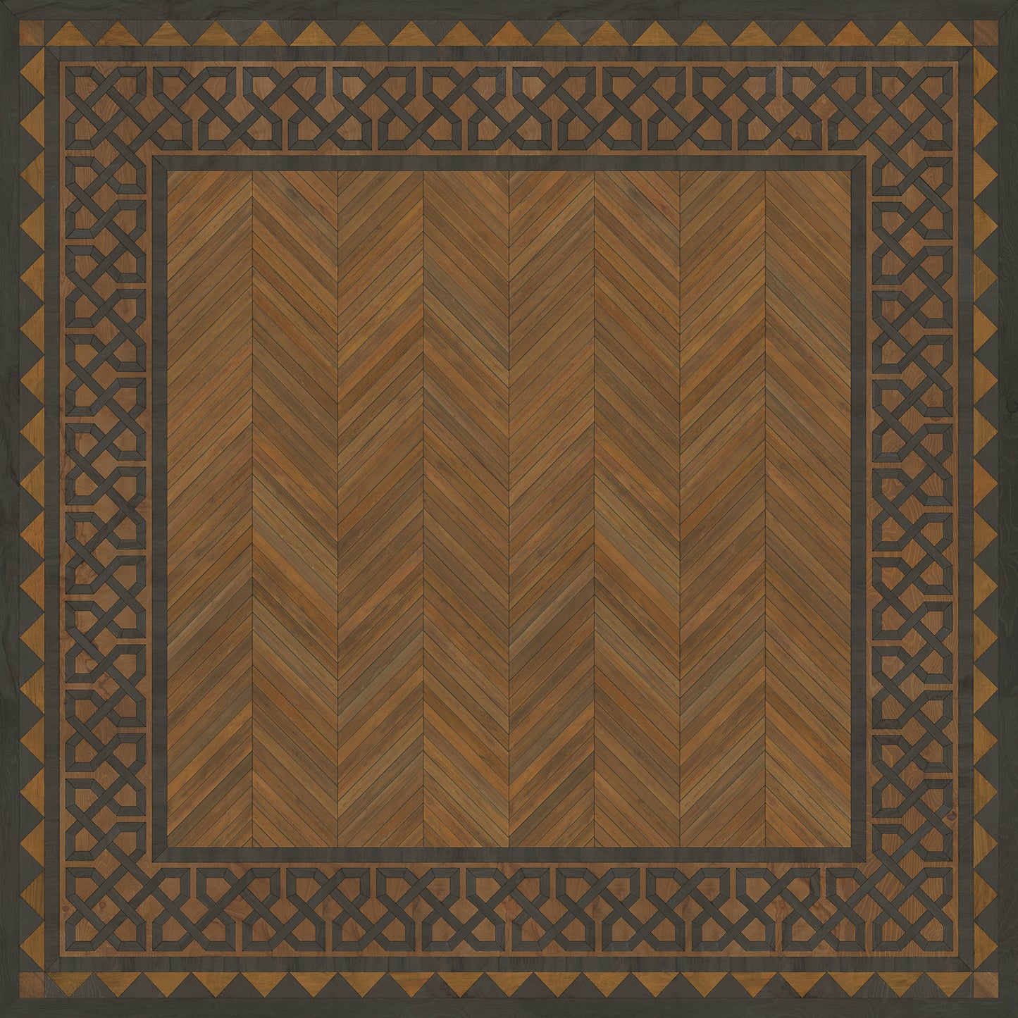 Artisanry - University - Cambridge 120x120 Vintage Vinyl Floorcloth