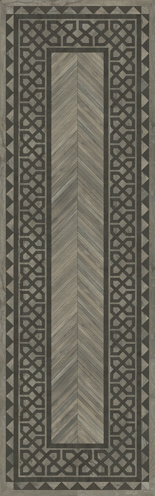 Artisanry - University - Columbia 36x115 Vintage Vinyl Floorcloth