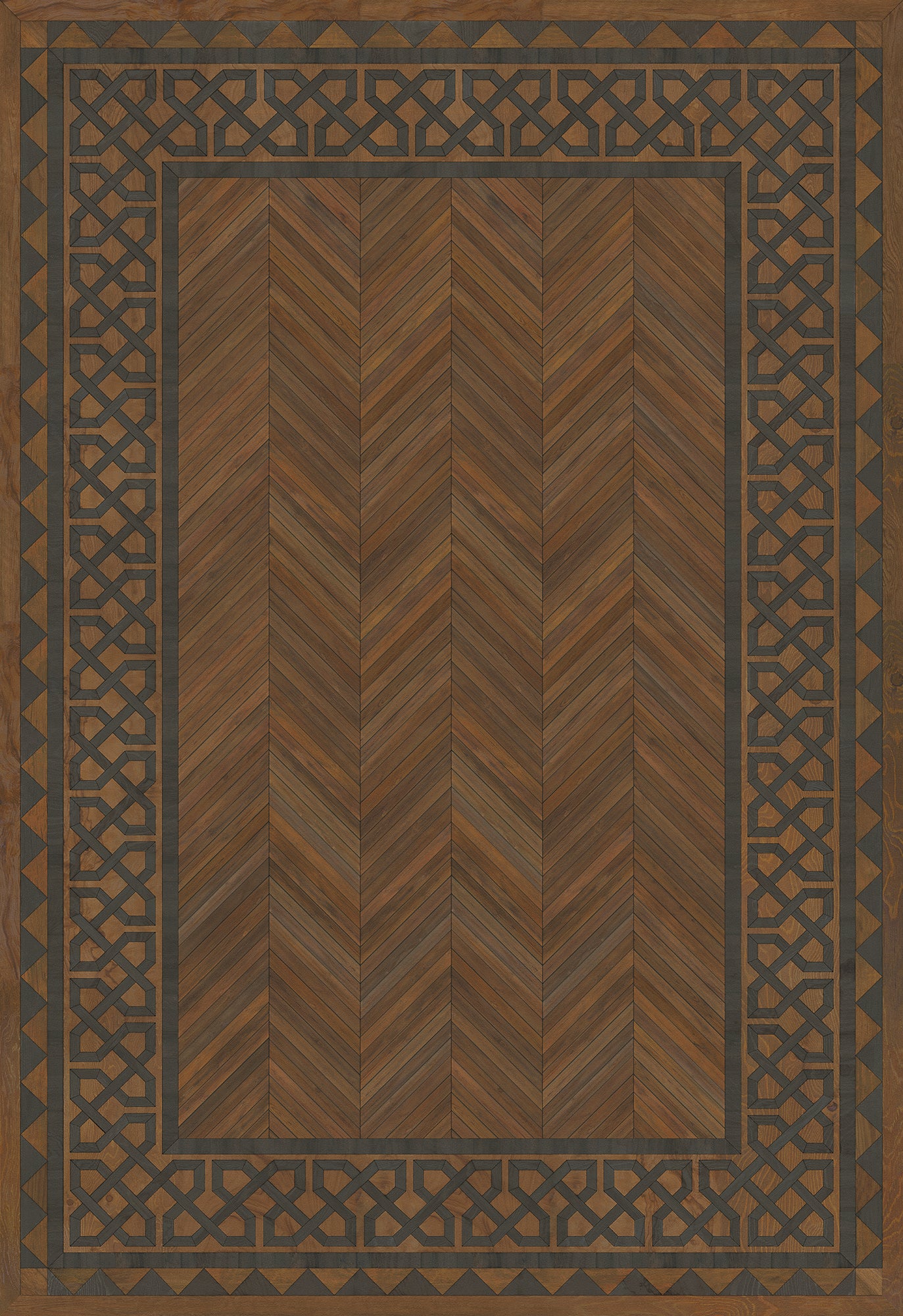 Artisanry - University - Oxford 70x102 Vintage Vinyl Floorcloth