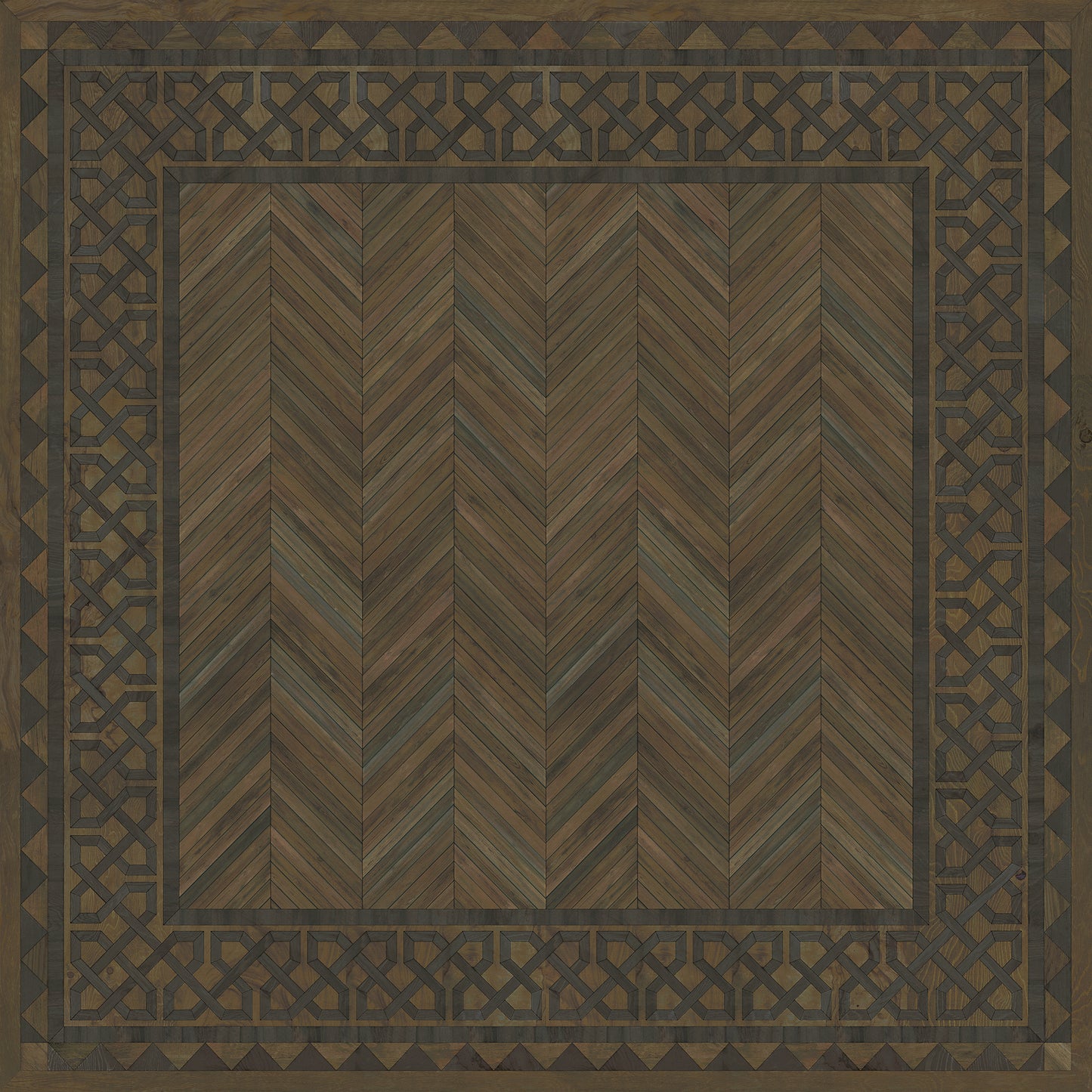 Artisanry - University - Princeton 120x120 Vintage Vinyl Floorcloth