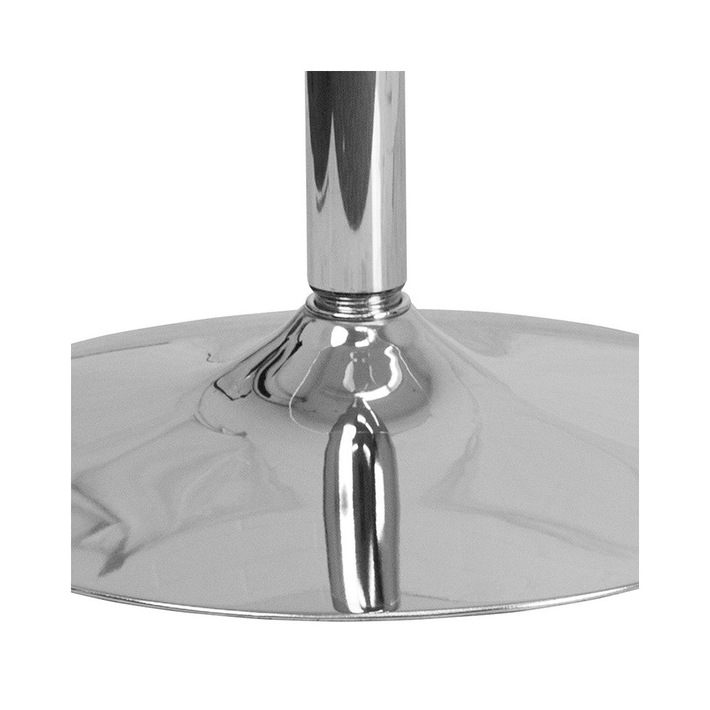 31.5'' Round Glass Table with 29''H Chrome Base