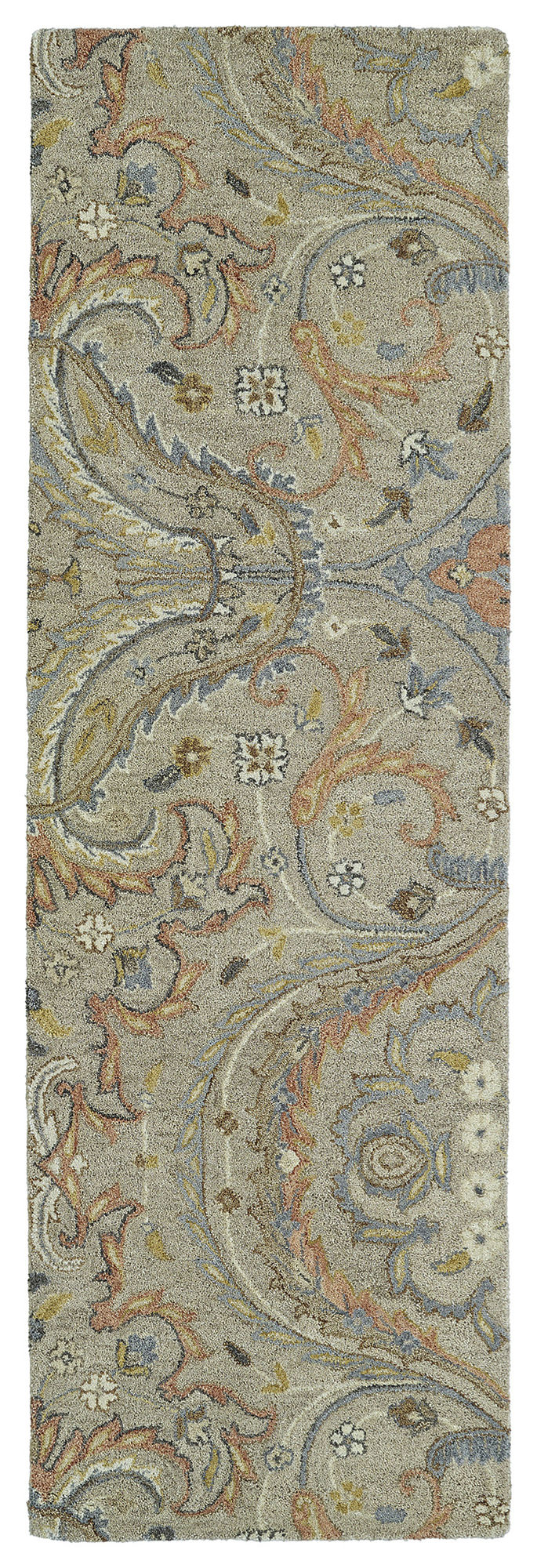 Kaleen Helena Collection Dark Taupe Throw Rug 2' x 3'