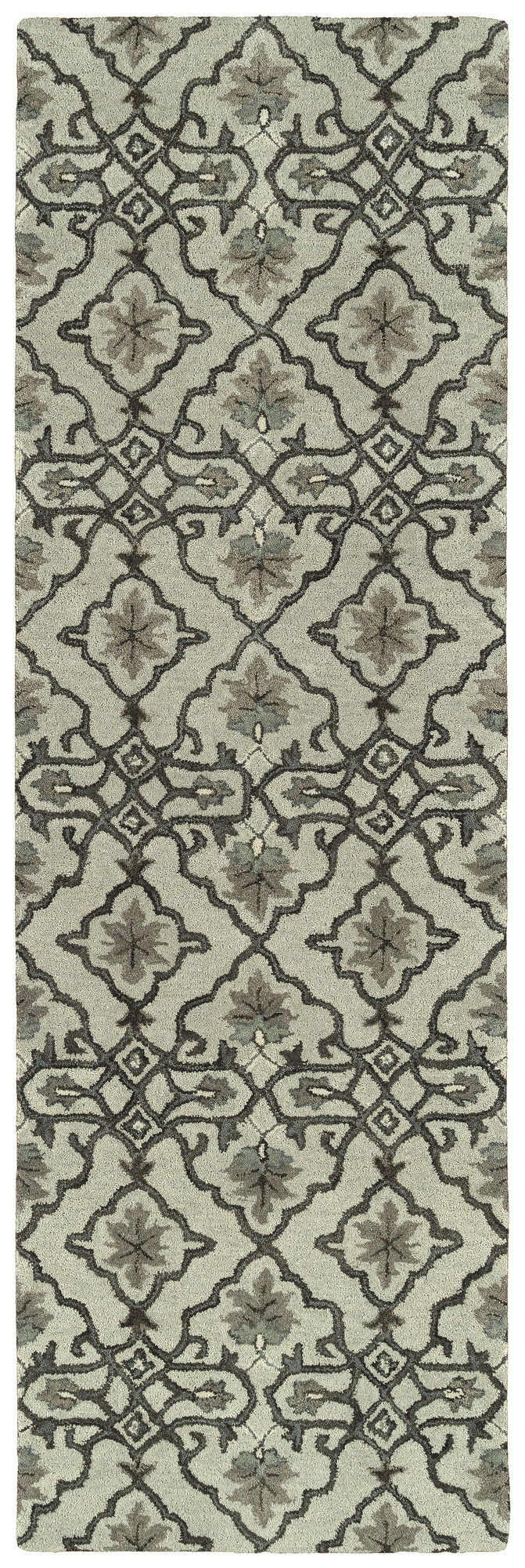 Kaleen Helena Collection Mint Gray Throw Rug 2' x 3'
