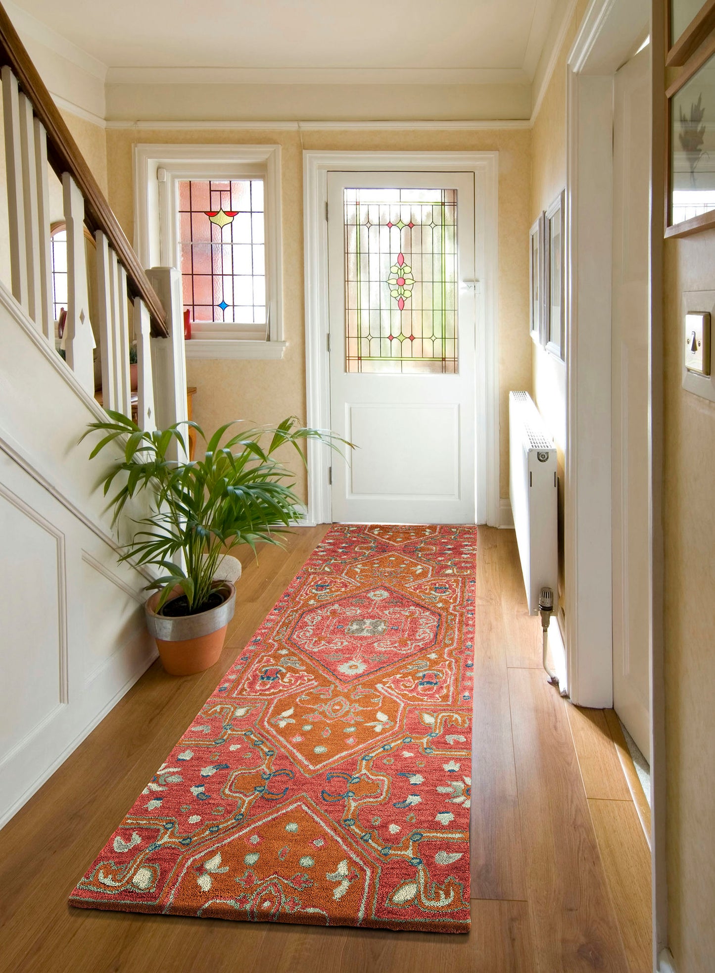 Kaleen Helena Collection Dark Pink Area Rug 8' x 10'