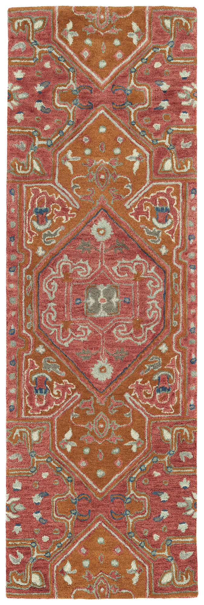 Kaleen Helena Collection Dark Pink Throw Rug 2' x 3'