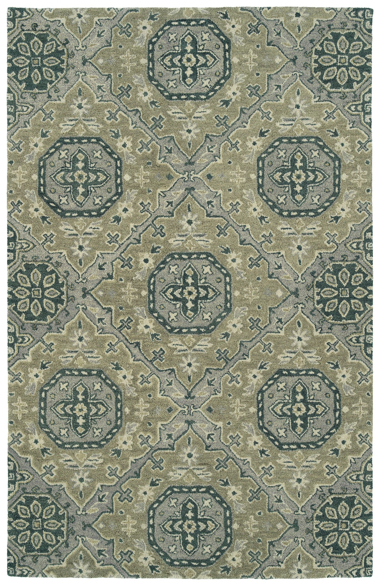 Kaleen Helena Collection Dark Fern Area Rug 8' x 10'