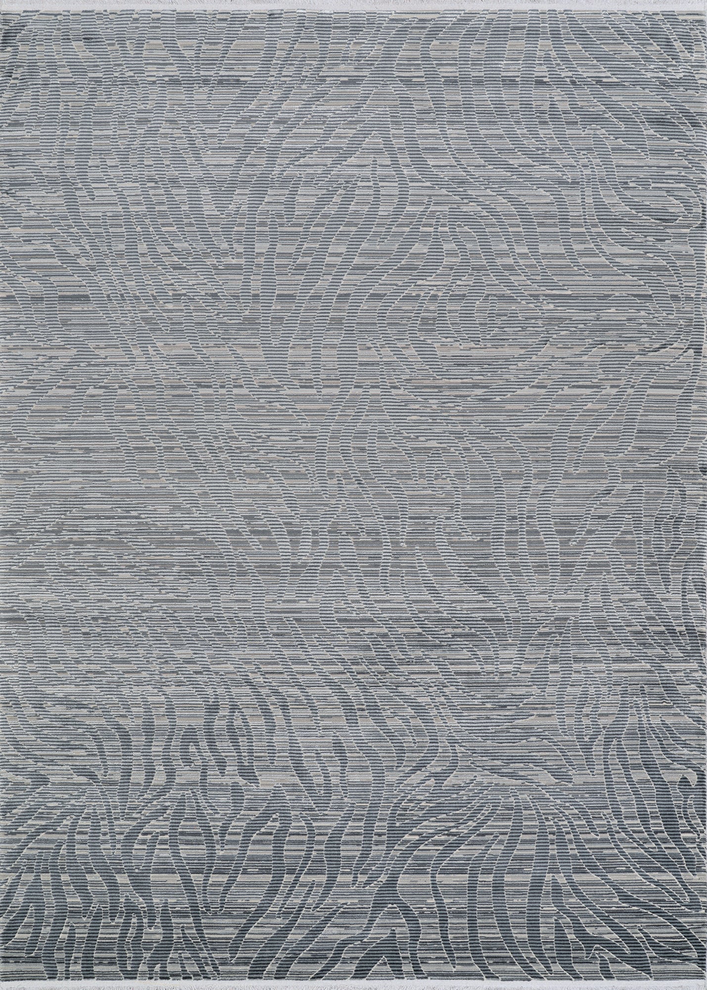 Couristan Siena Serpentine Steel-Ivory Rug 6'6" x 9'6"