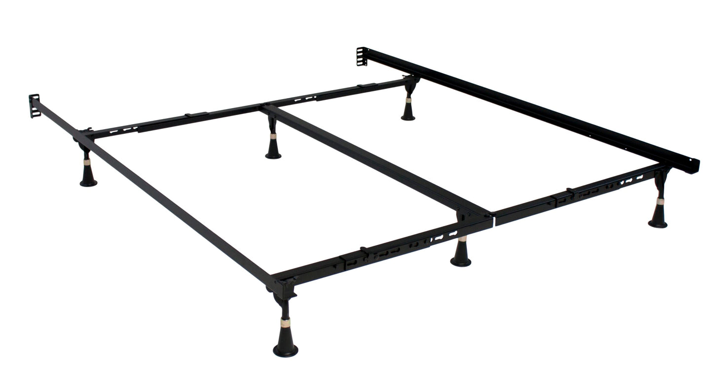 Low Profile Premium Lev-R-Lock Bed Frame Twin/Full/Queen/Cal/E. King w/ 6 Legs