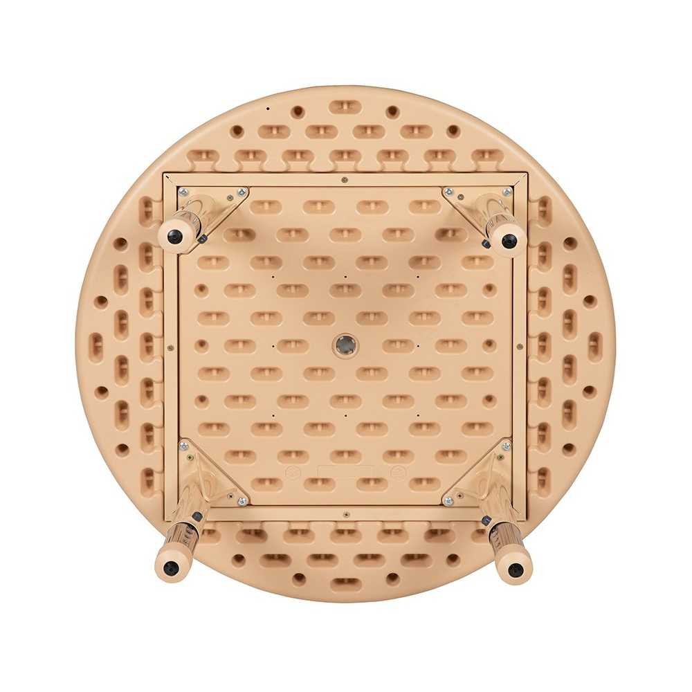 33" Round Natural Plastic Height Adjustable Activity Table