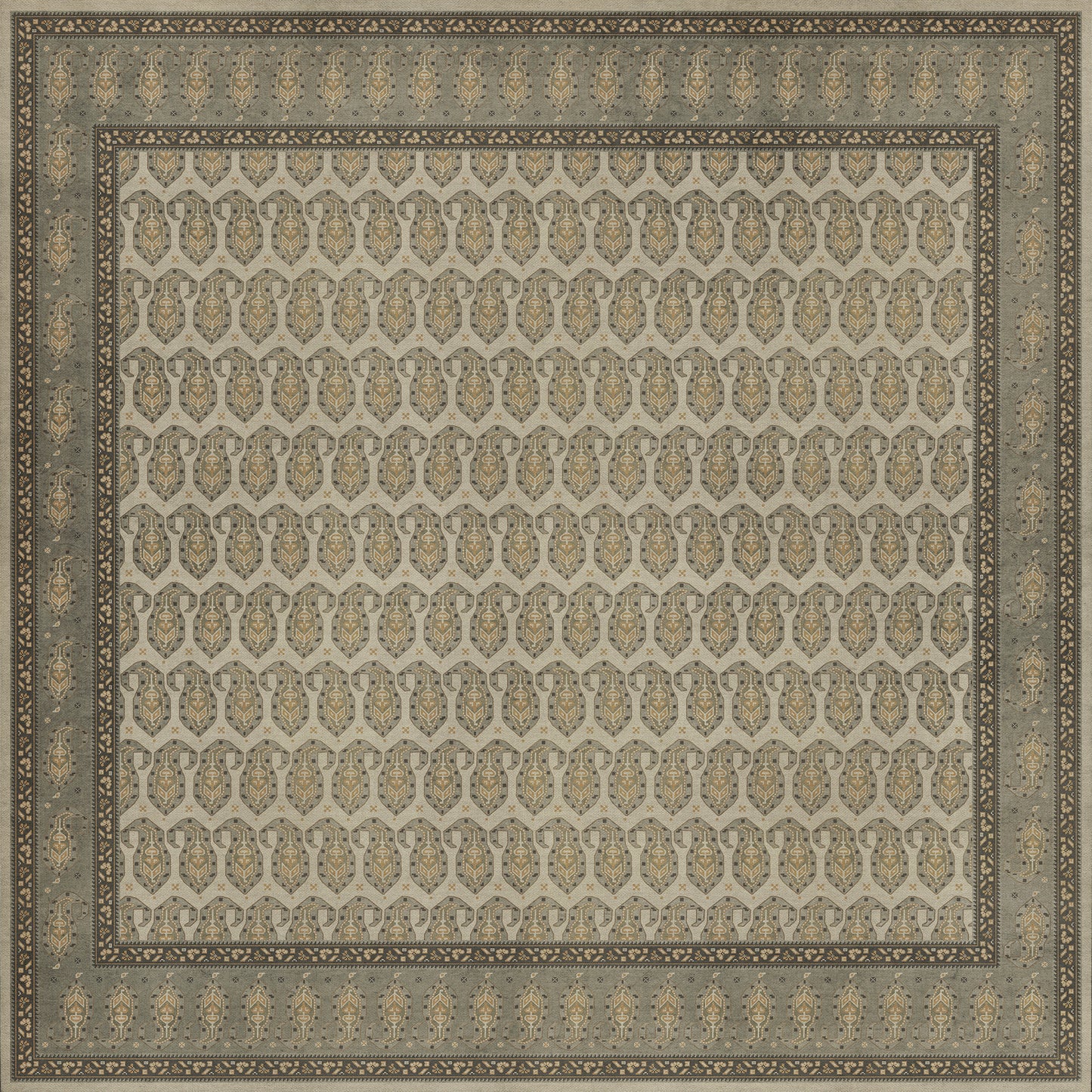 Persian Bazaar - Kintala - Gliabno 96x96 Vintage Vinyl Floorcloth