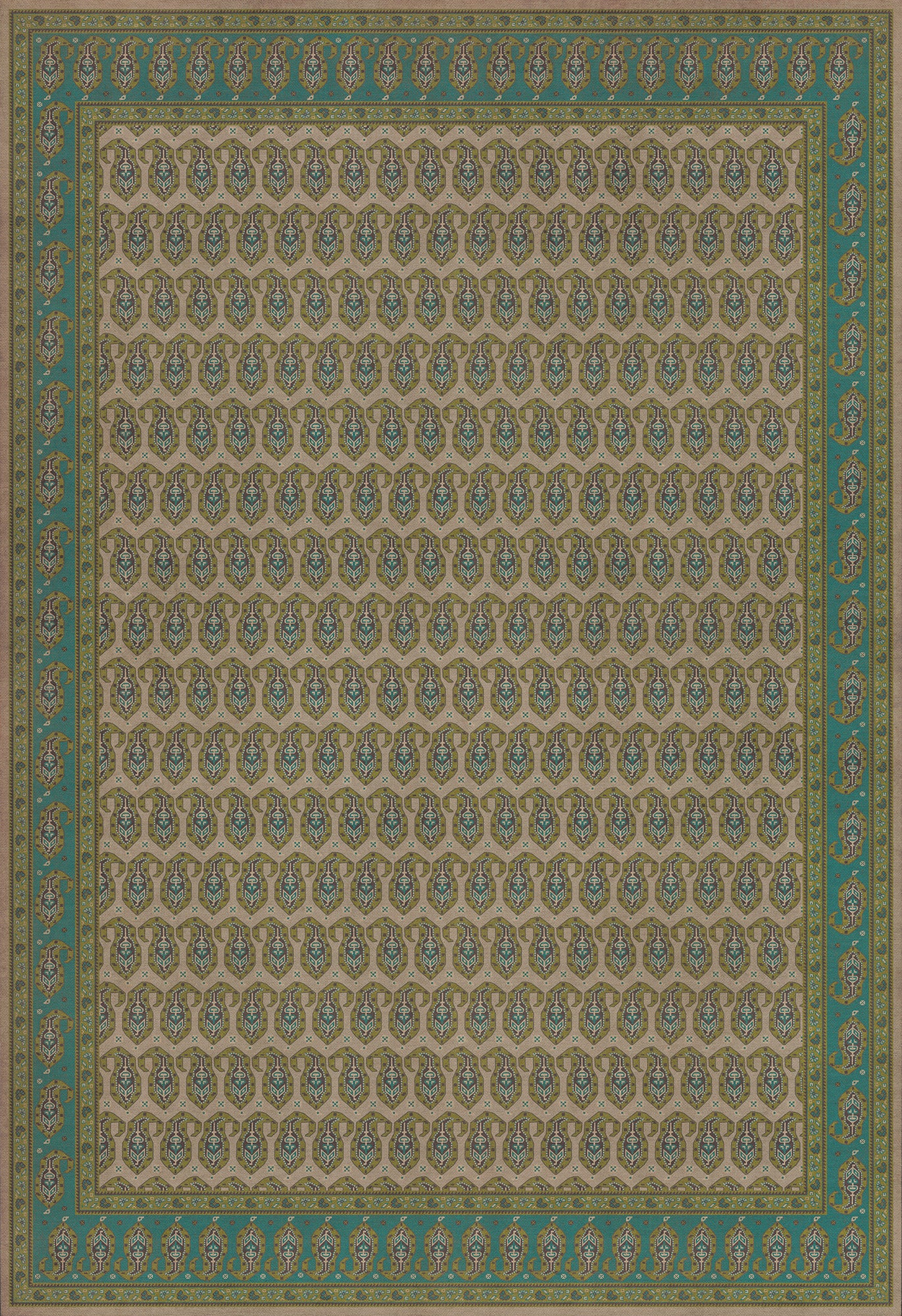 Persian Bazaar - Kintala - Kesali 96x140 Vintage Vinyl Floorcloth