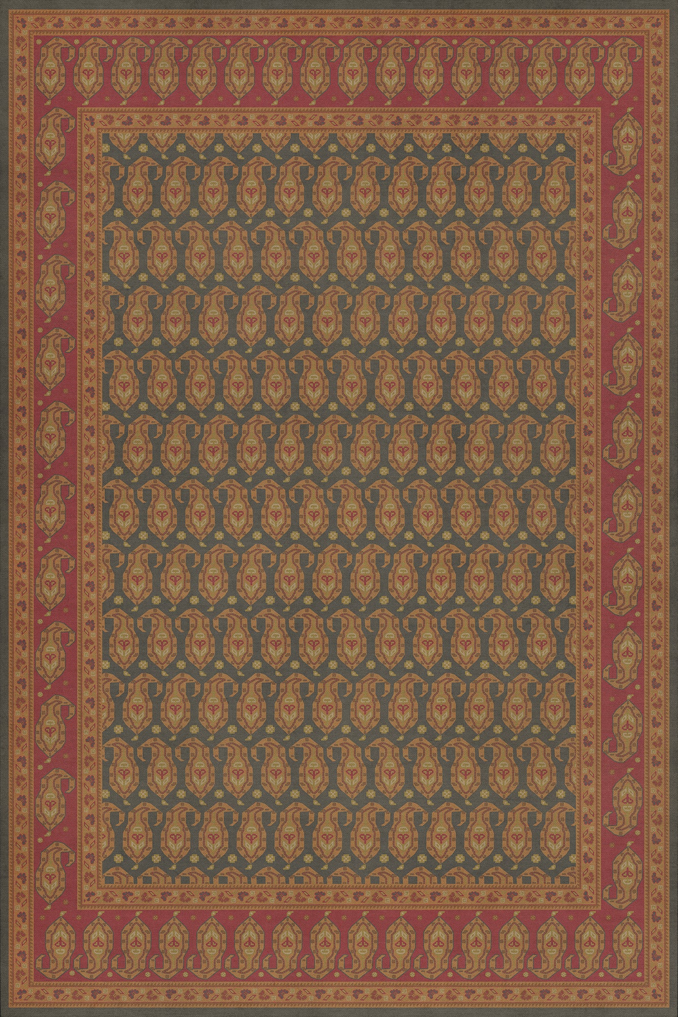 Persian Bazaar - Kintala - Lolo 72x108 Vintage Vinyl Floorcloth