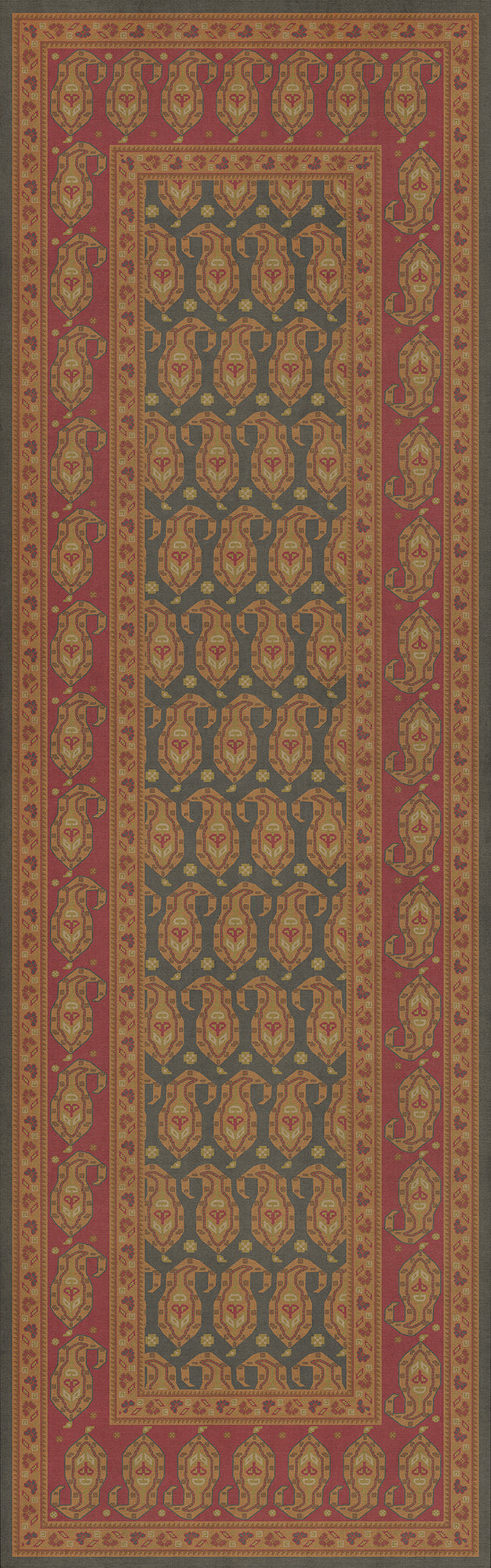 Persian Bazaar - Kintala - Lolo 36x115 Vintage Vinyl Floorcloth