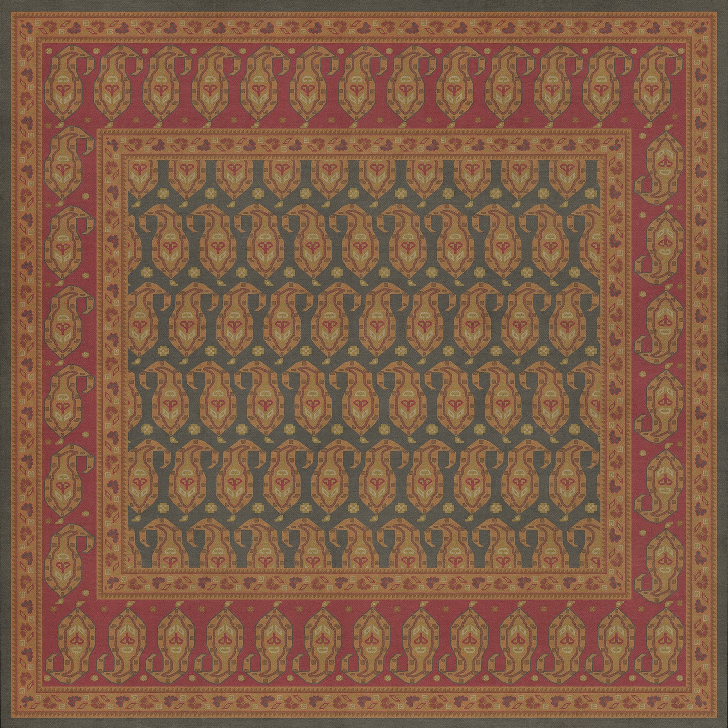 Persian Bazaar - Kintala - Lolo 60x60 Vintage Vinyl Floorcloth