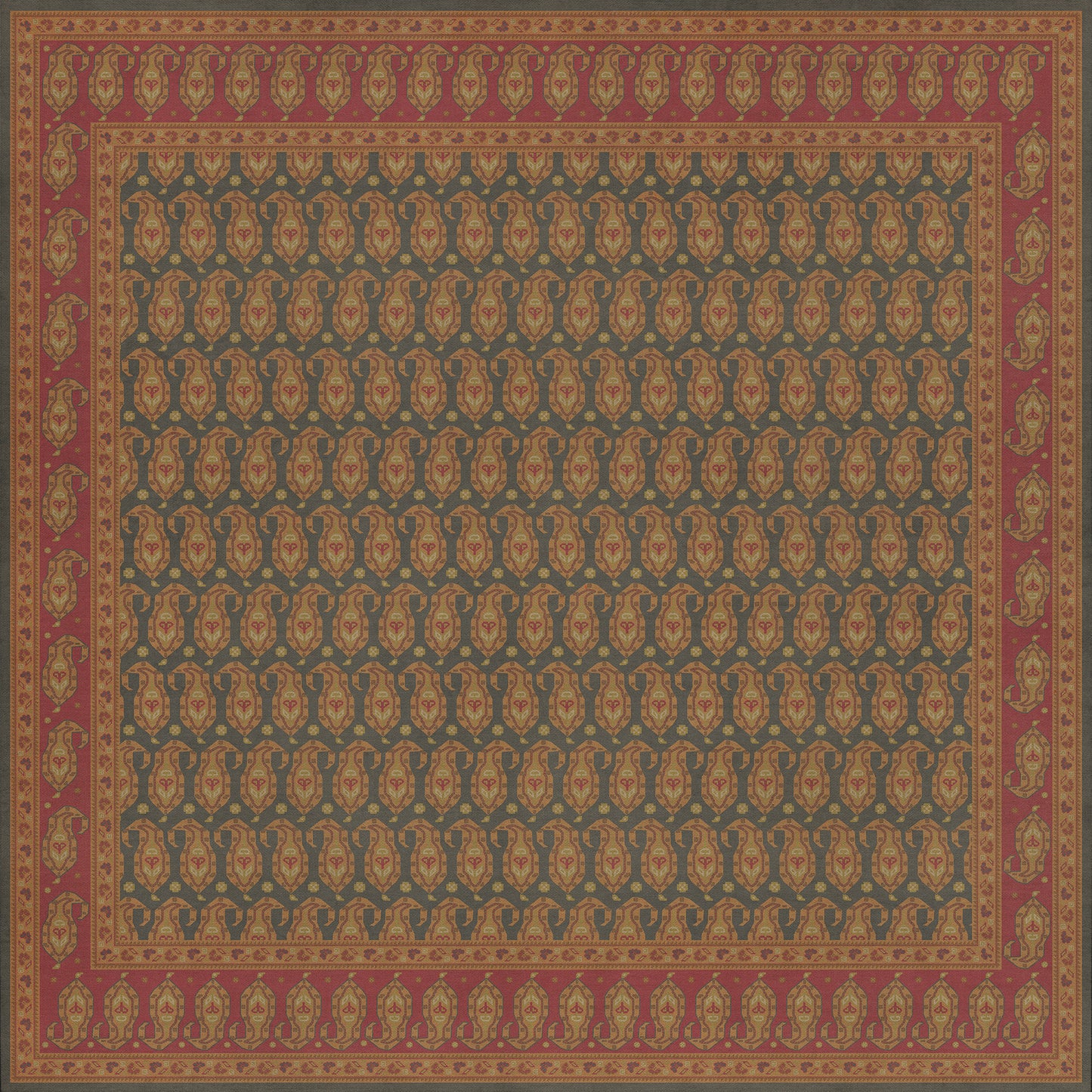 Persian Bazaar - Kintala - Lolo 96x96 Vintage Vinyl Floorcloth