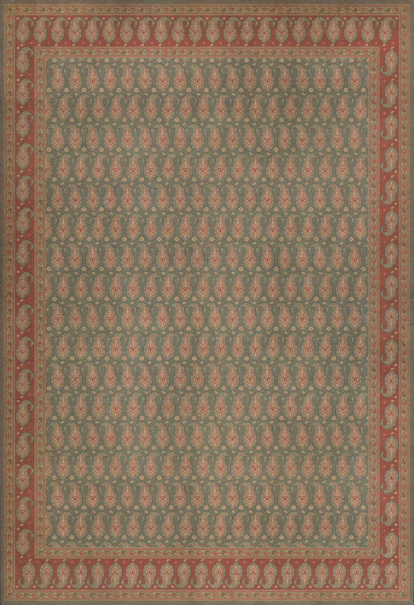 Persian Bazaar - Kintala - Mora 96x140 Vintage Vinyl Floorcloth