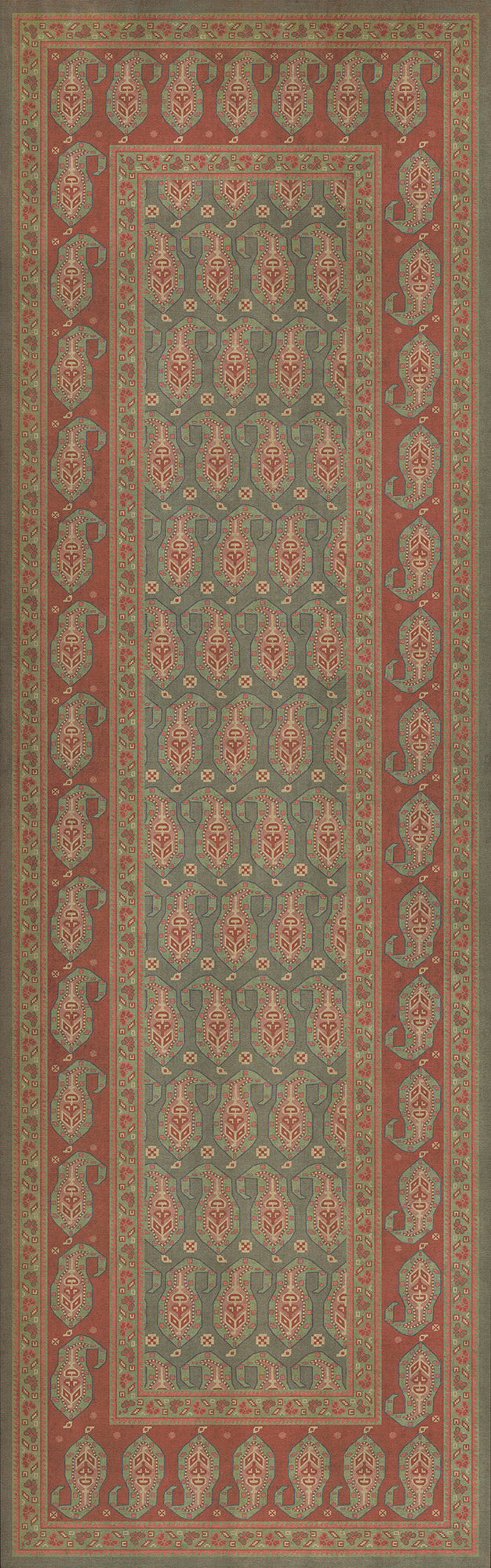Persian Bazaar - Kintala - Mora 36x115 Vintage Vinyl Floorcloth
