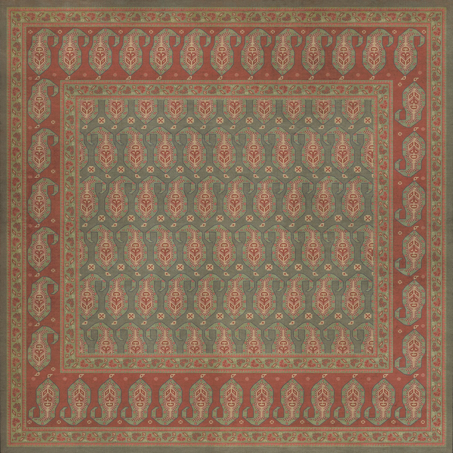 Persian Bazaar - Kintala - Mora 60x60 Vintage Vinyl Floorcloth