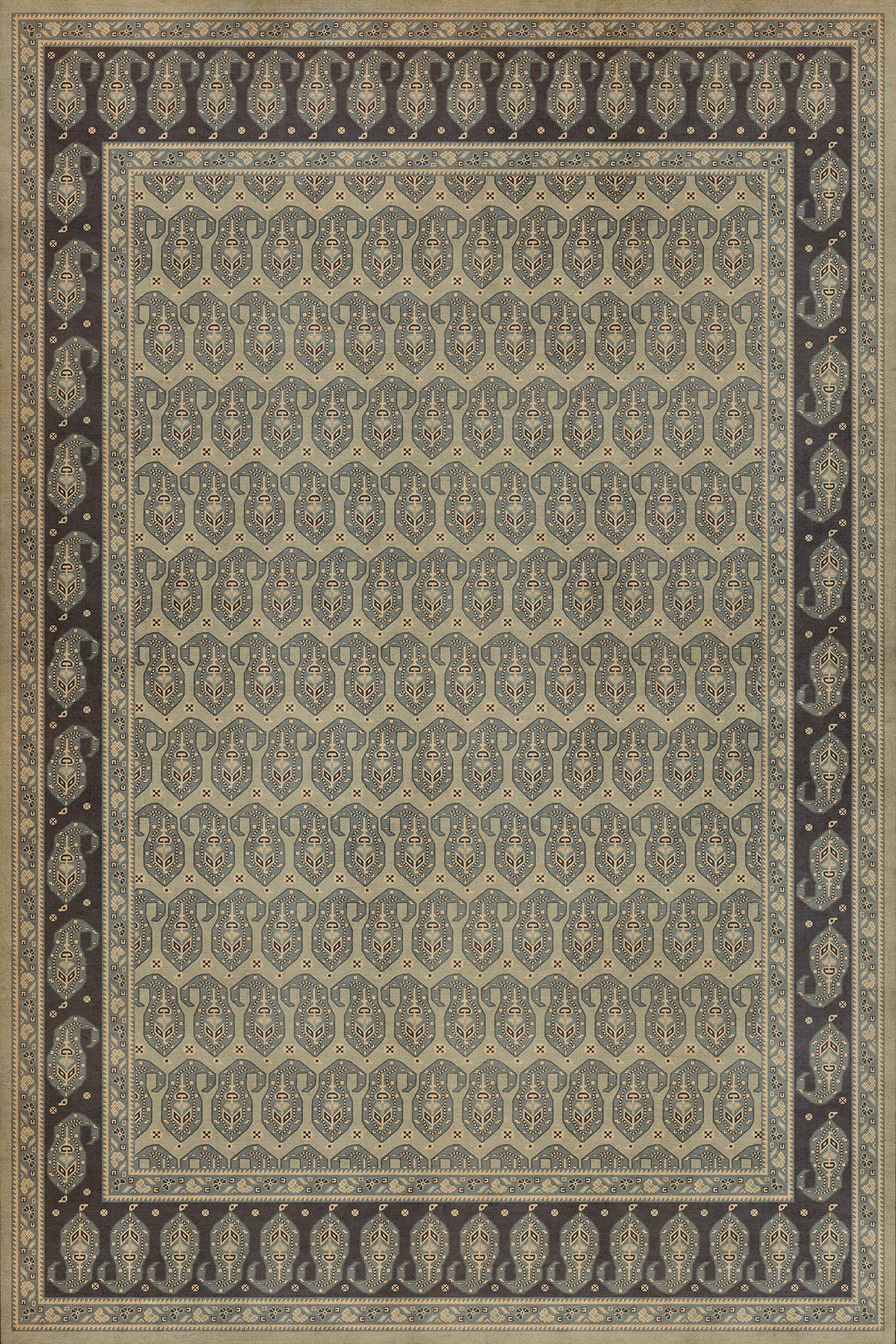 Persian Bazaar - Kintala - Nivasi 72x108 Vintage Vinyl Floorcloth