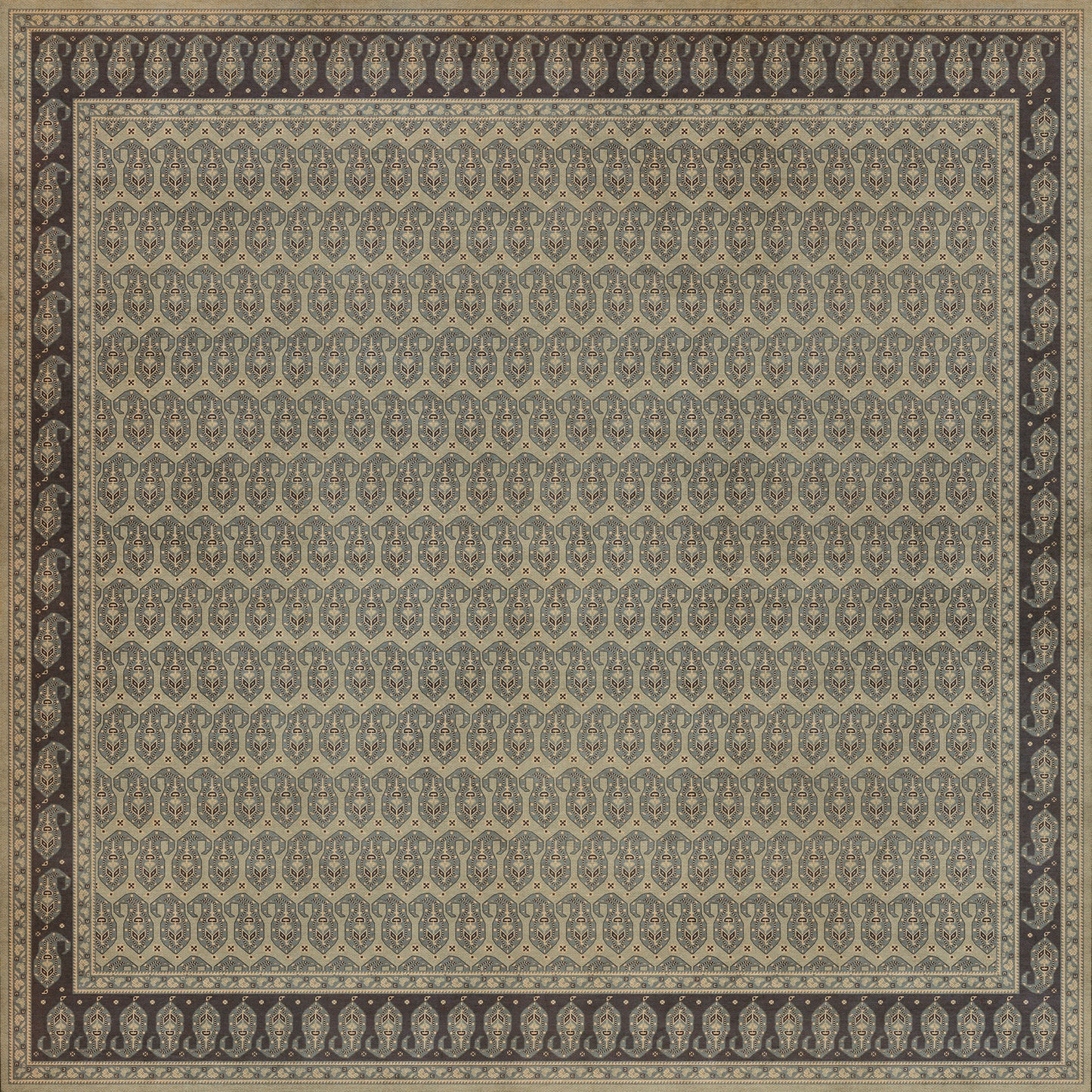 Persian Bazaar - Kintala - Nivasi 120x120 Vintage Vinyl Floorcloth