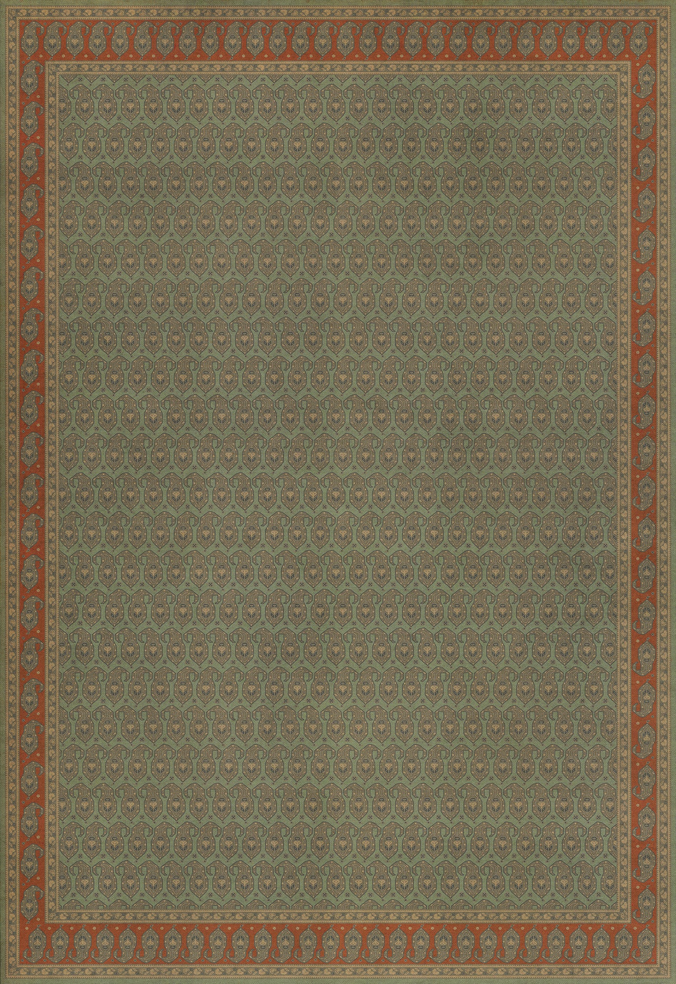 Persian Bazaar - Kintala - Nuri 120x175 Vintage Vinyl Floorcloth