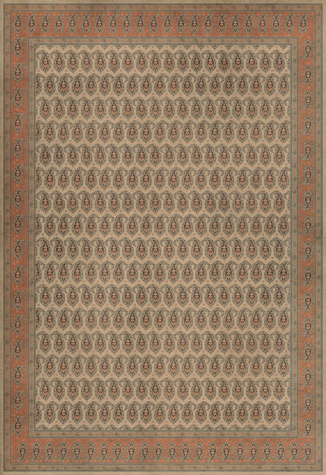 Persian Bazaar - Kintala - Rakli 96x140 Vintage Vinyl Floorcloth