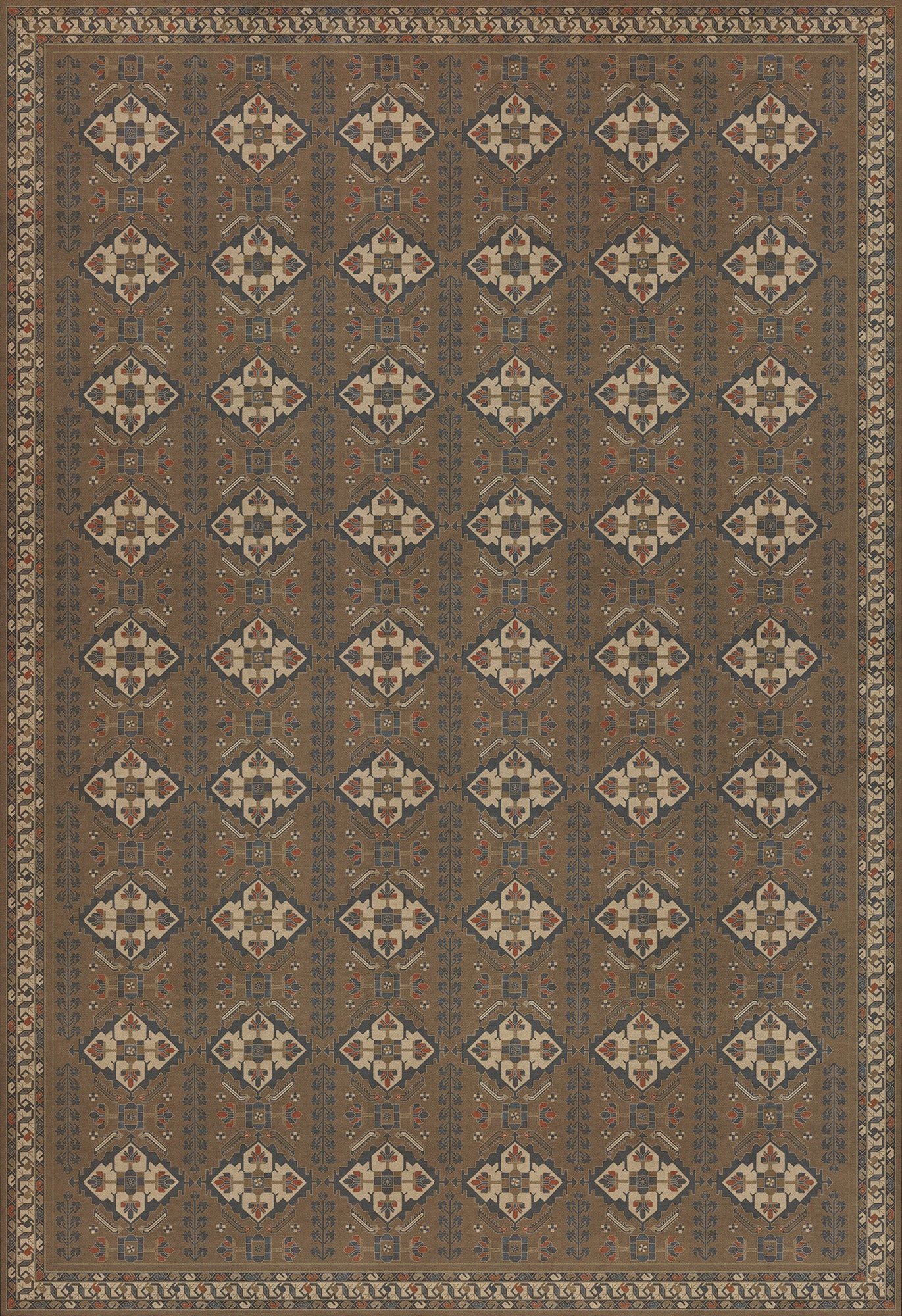 Persian Bazaar - Hamadan - Hadi 120x175 Vintage Vinyl Floorcloth