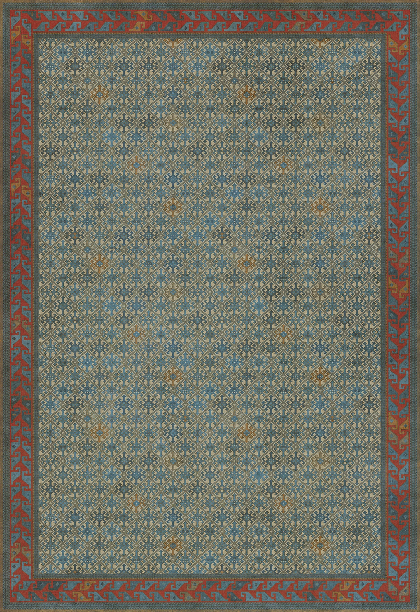 Persian Bazaar - Daghestan - Kruta 120x175 Vintage Vinyl Floorcloth