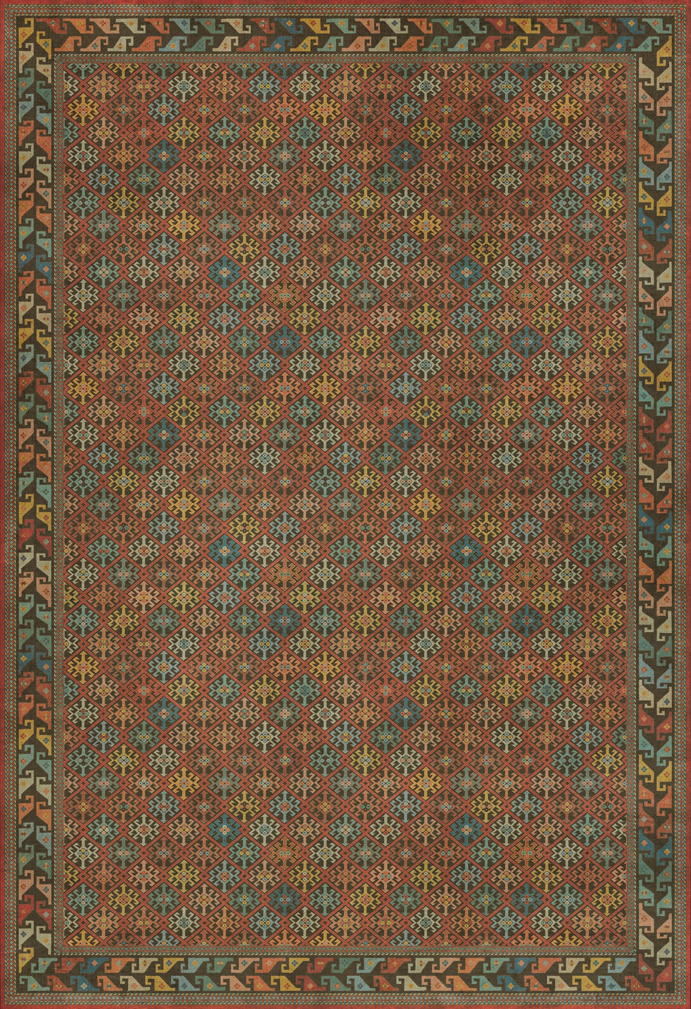 Persian Bazaar - Daghestan - Vedma 120x175 Vintage Vinyl Floorcloth