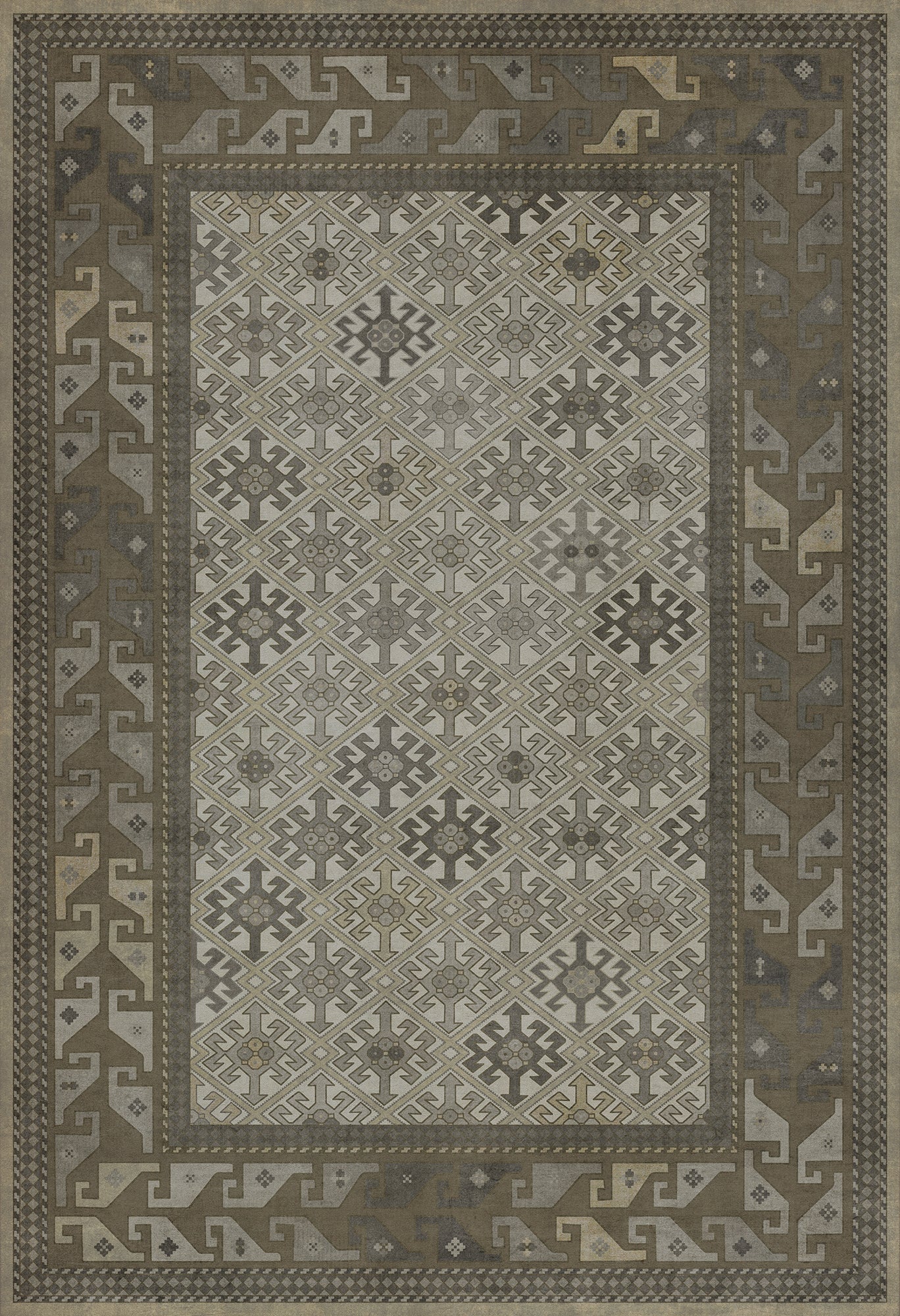 Persian Bazaar - Daghestan - Vokzal 52x76 Vintage Vinyl Floorcloth