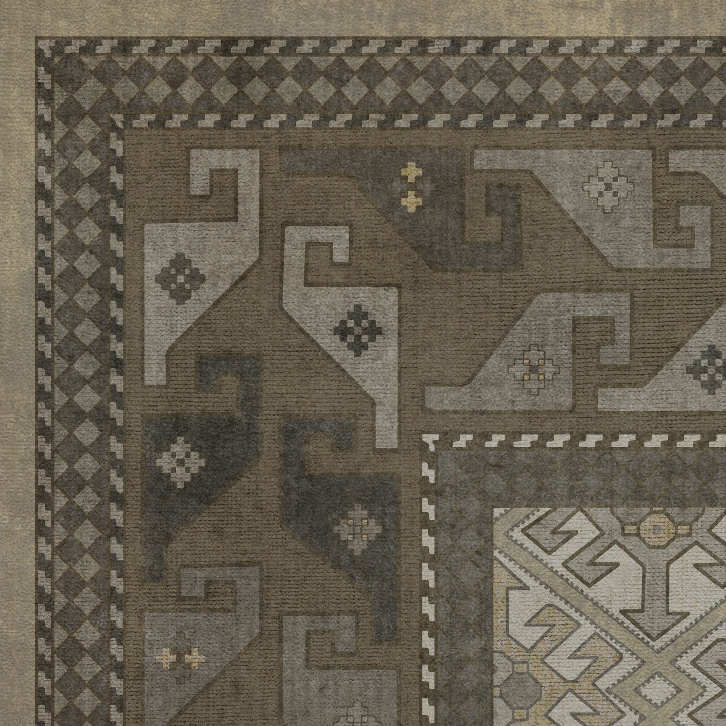 Persian Bazaar - Daghestan - Vokzal 72x108 Vintage Vinyl Floorcloth