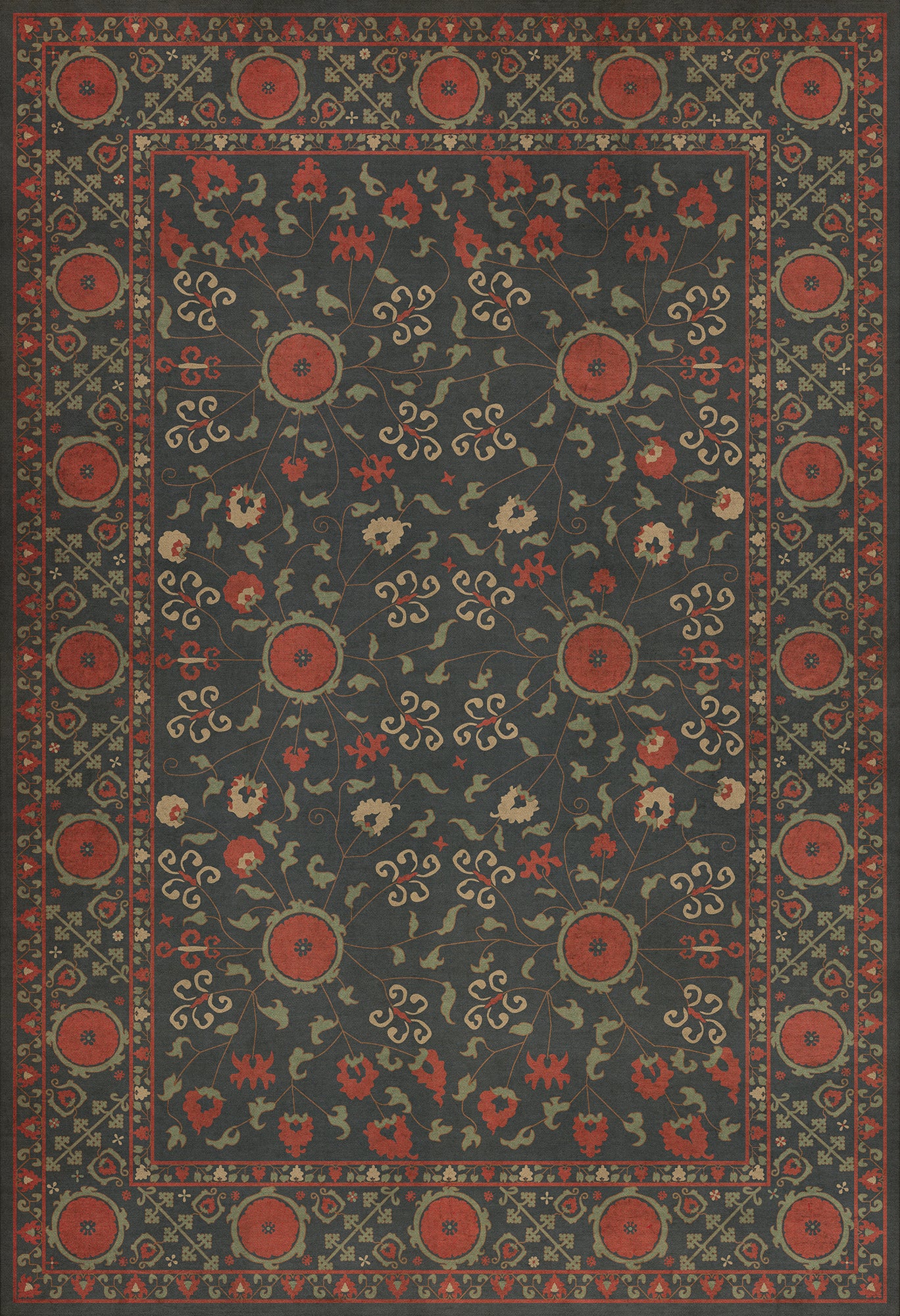 Persian Bazaar - Samarkand - Anora 52x76 Vintage Vinyl Floorcloth