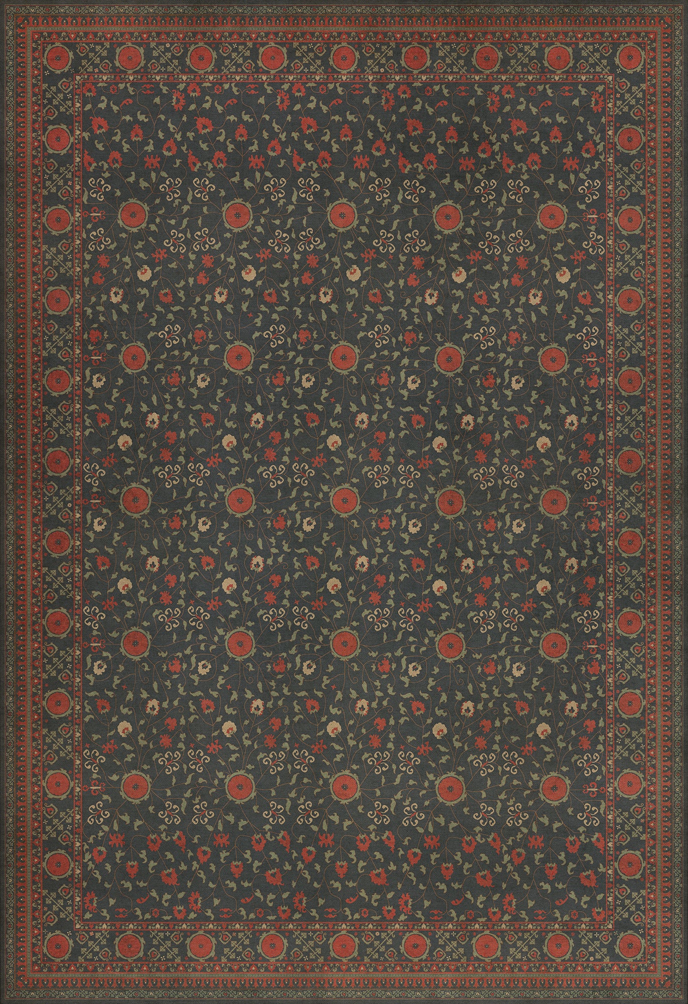 Persian Bazaar - Samarkand - Anora 120x175 Vintage Vinyl Floorcloth