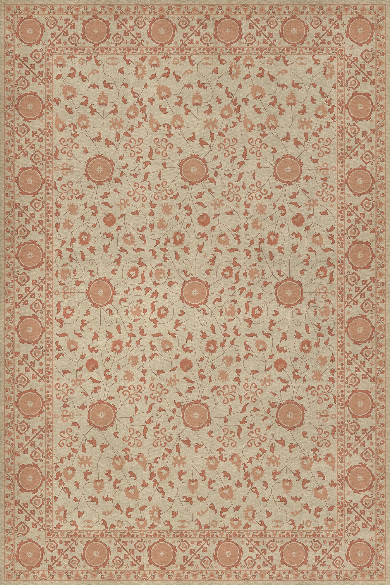 Persian Bazaar - Samarkand - Gazal 72x108 Vintage Vinyl Floorcloth
