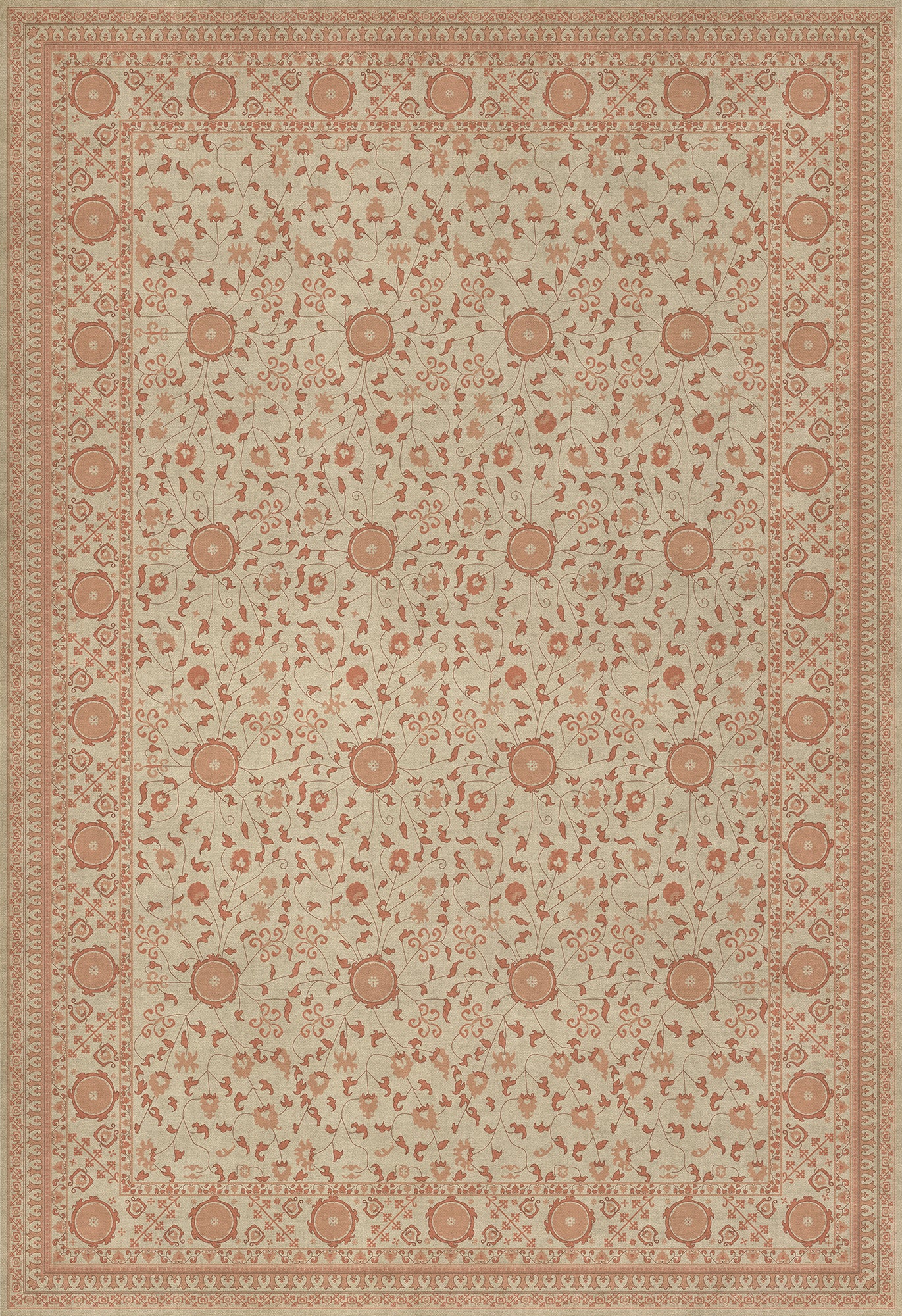 Persian Bazaar - Samarkand - Gazal 96x140 Vintage Vinyl Floorcloth