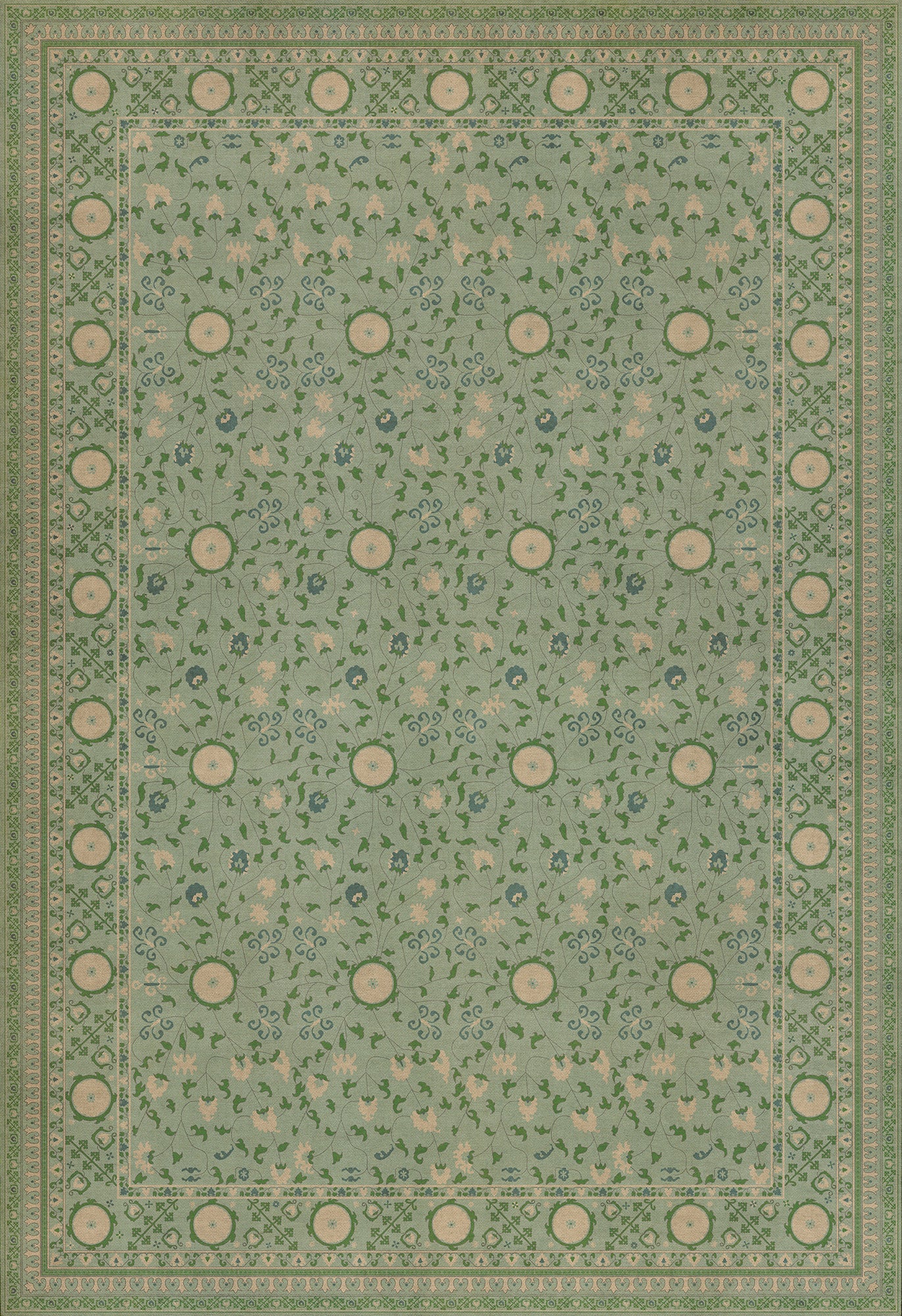 Persian Bazaar - Samarkand - Jonona 96x140 Vintage Vinyl Floorcloth
