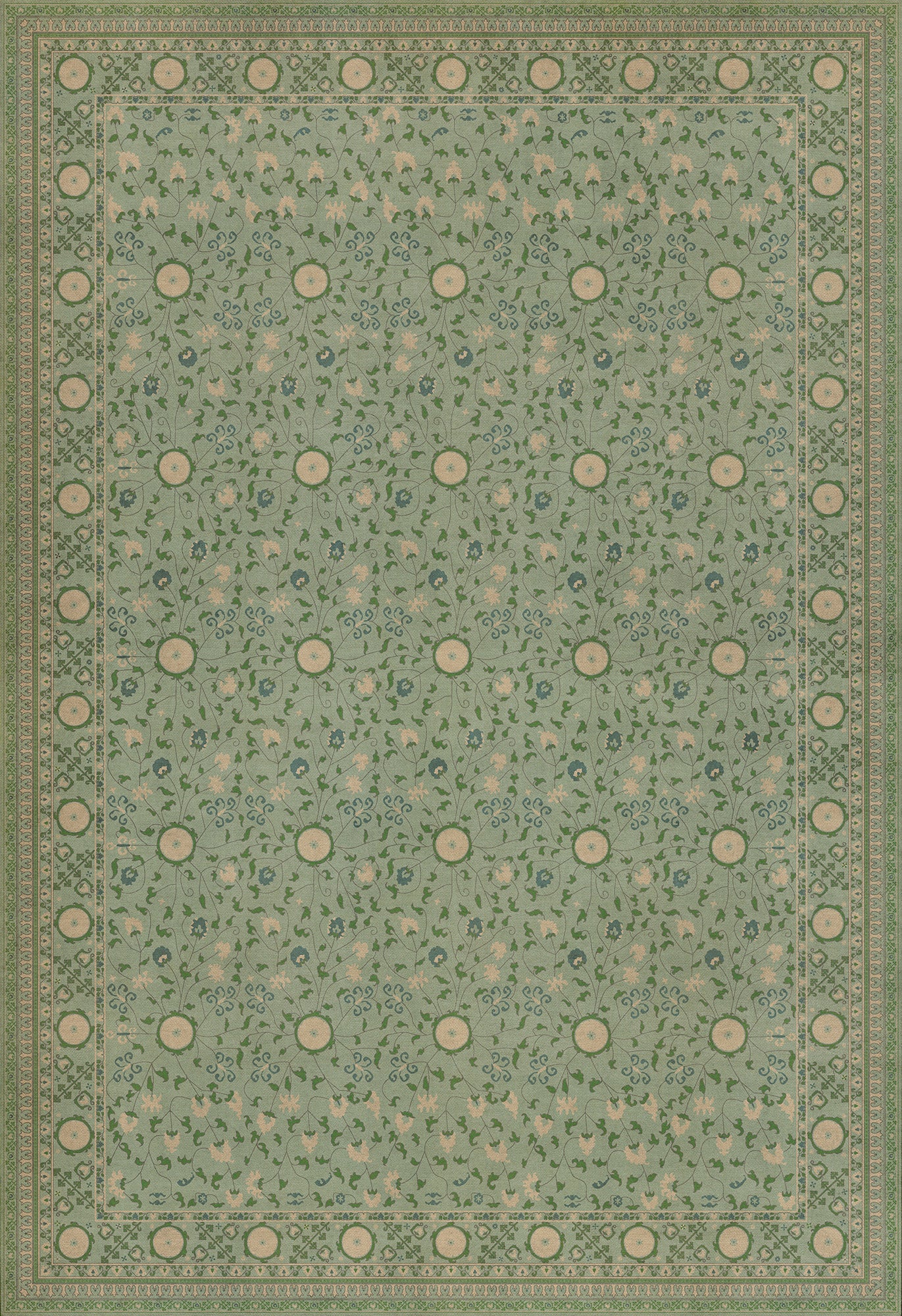 Persian Bazaar - Samarkand - Jonona 120x175 Vintage Vinyl Floorcloth