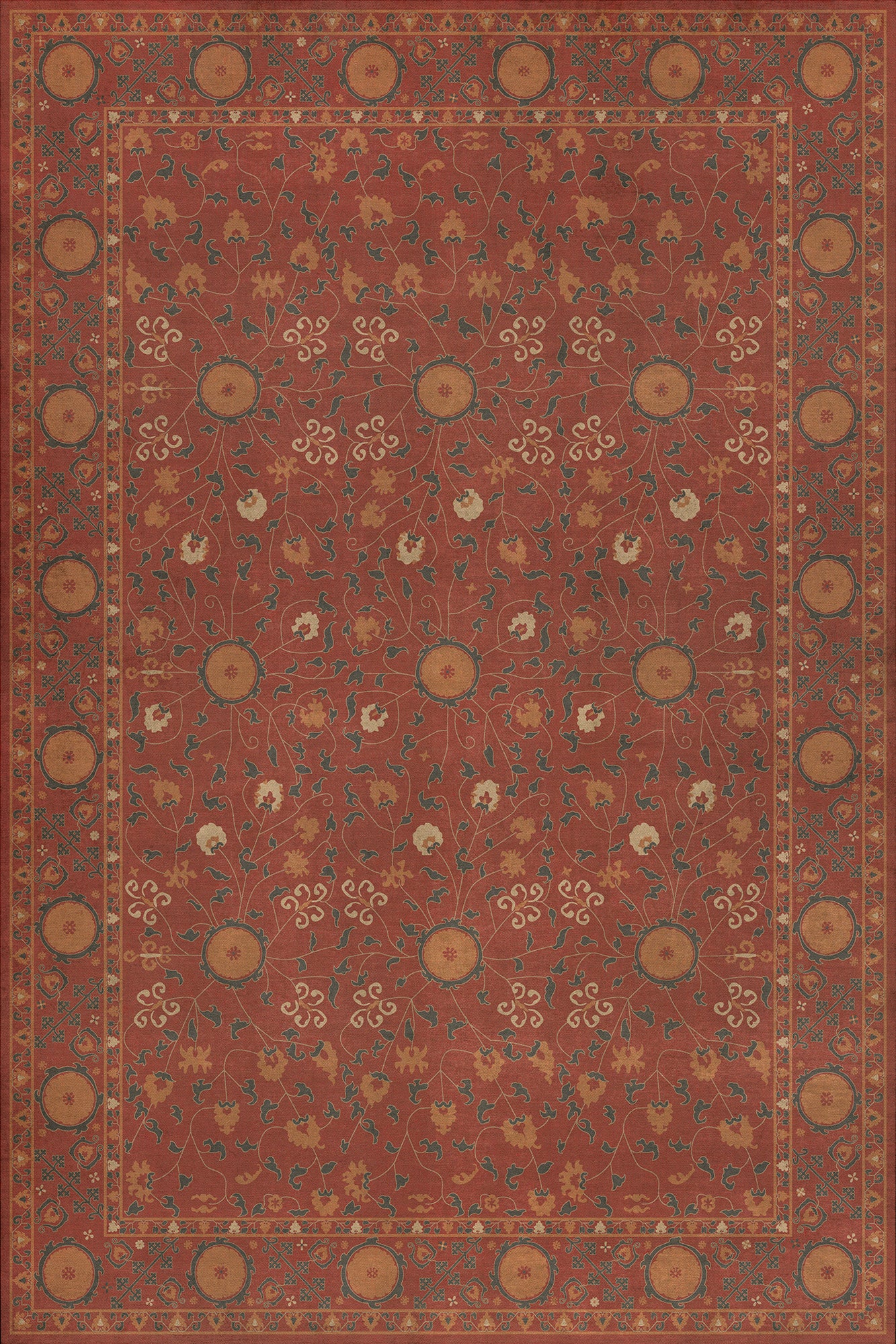 Persian Bazaar - Samarkand - Lola 72x108 Vintage Vinyl Floorcloth